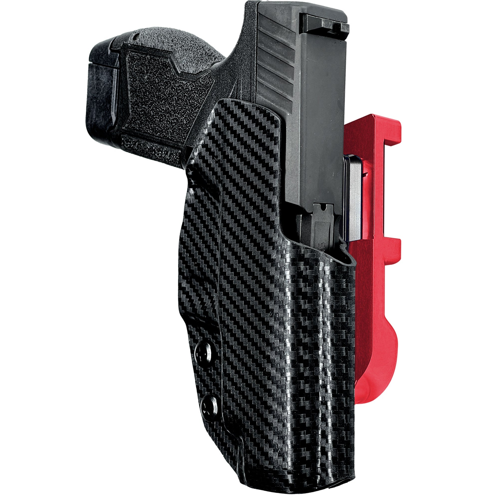 Taurus GX4 IDPA Quick Mount Holster with Red Belt Attachment, Carbon Fiber Holster Shell