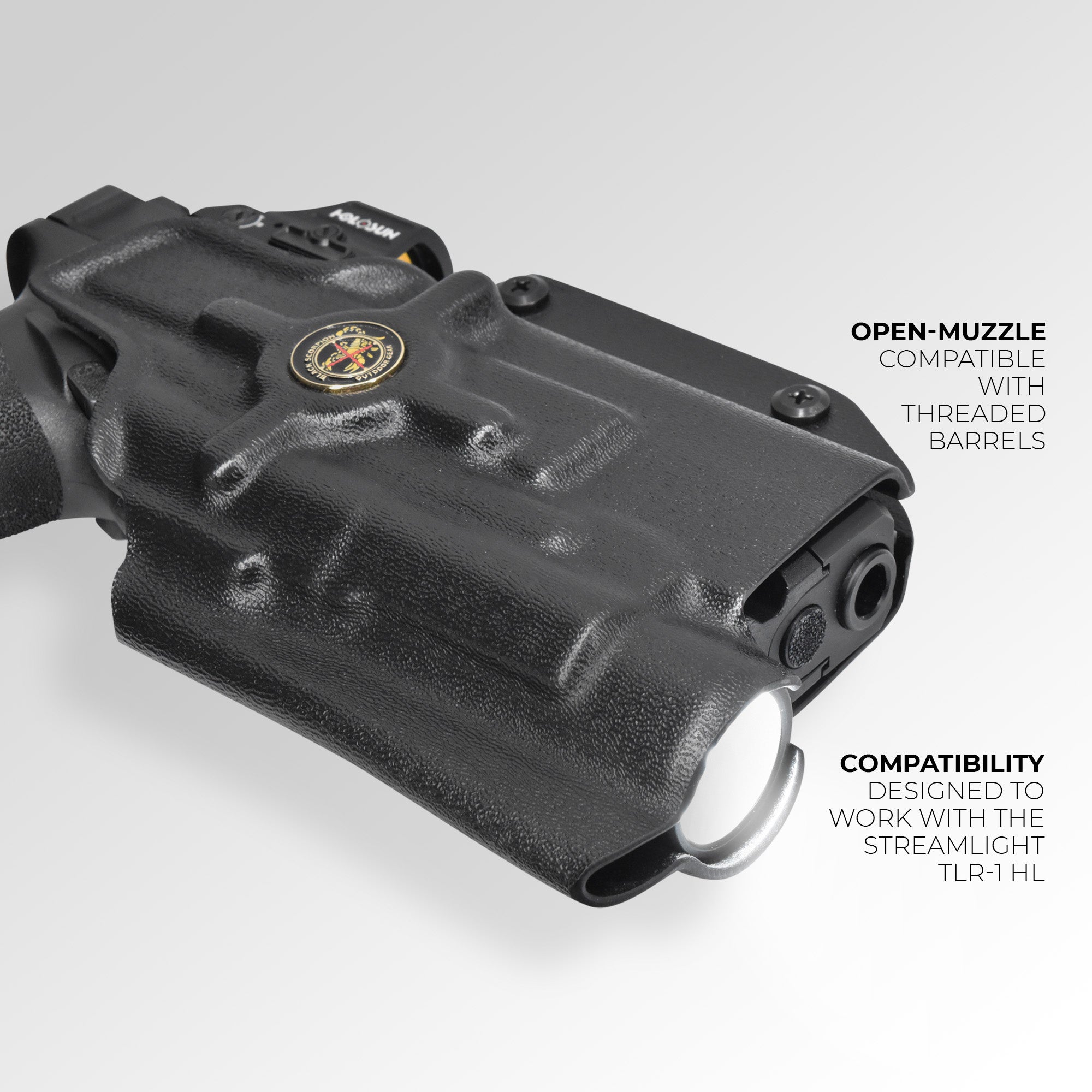 Glock 17, 22, 44, 45 w/ Streamlight TLR-1 HL OWB Paddle Holster