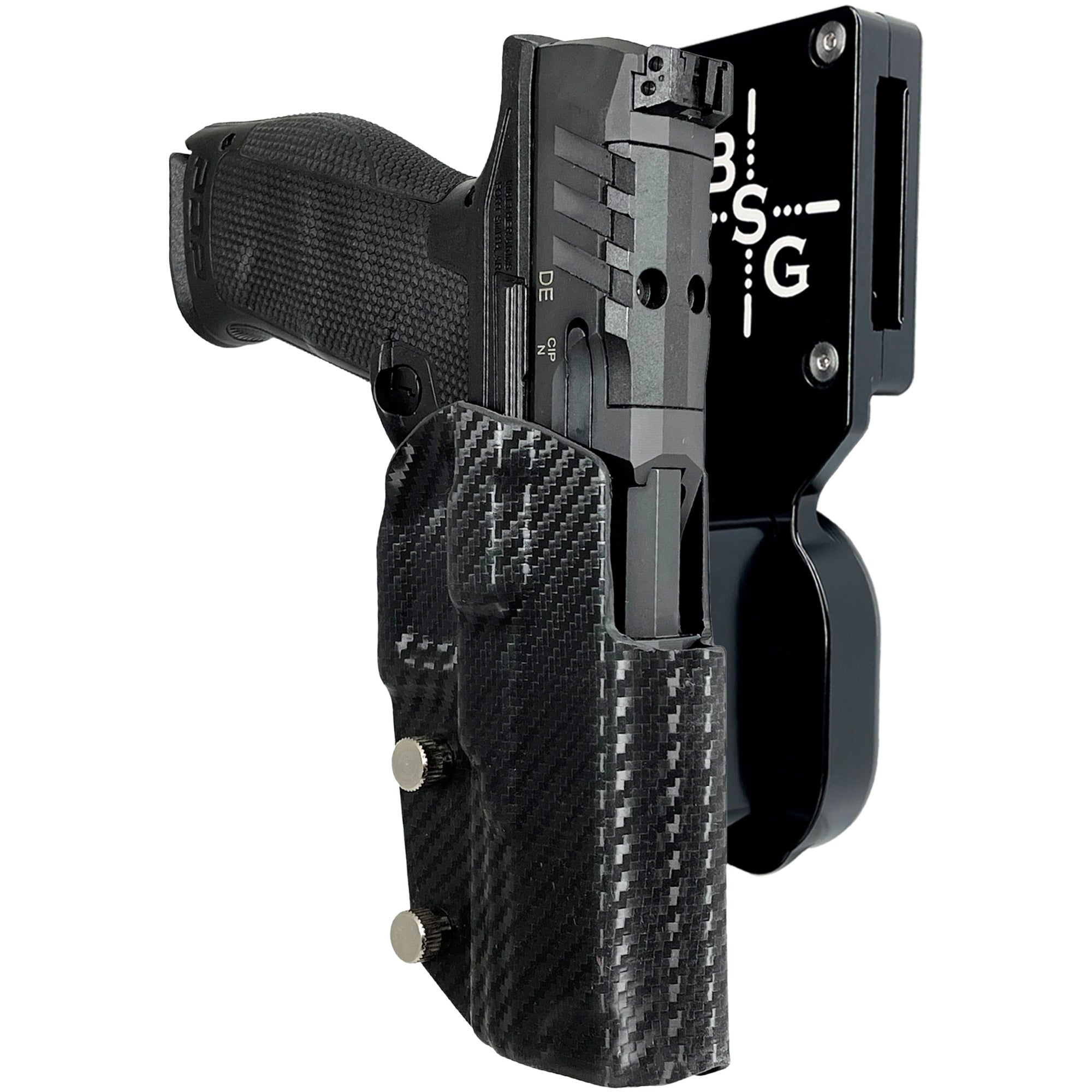 Walther PDP 5'' Pro Heavy Duty Competition Holster in Black / Carbon Fiber