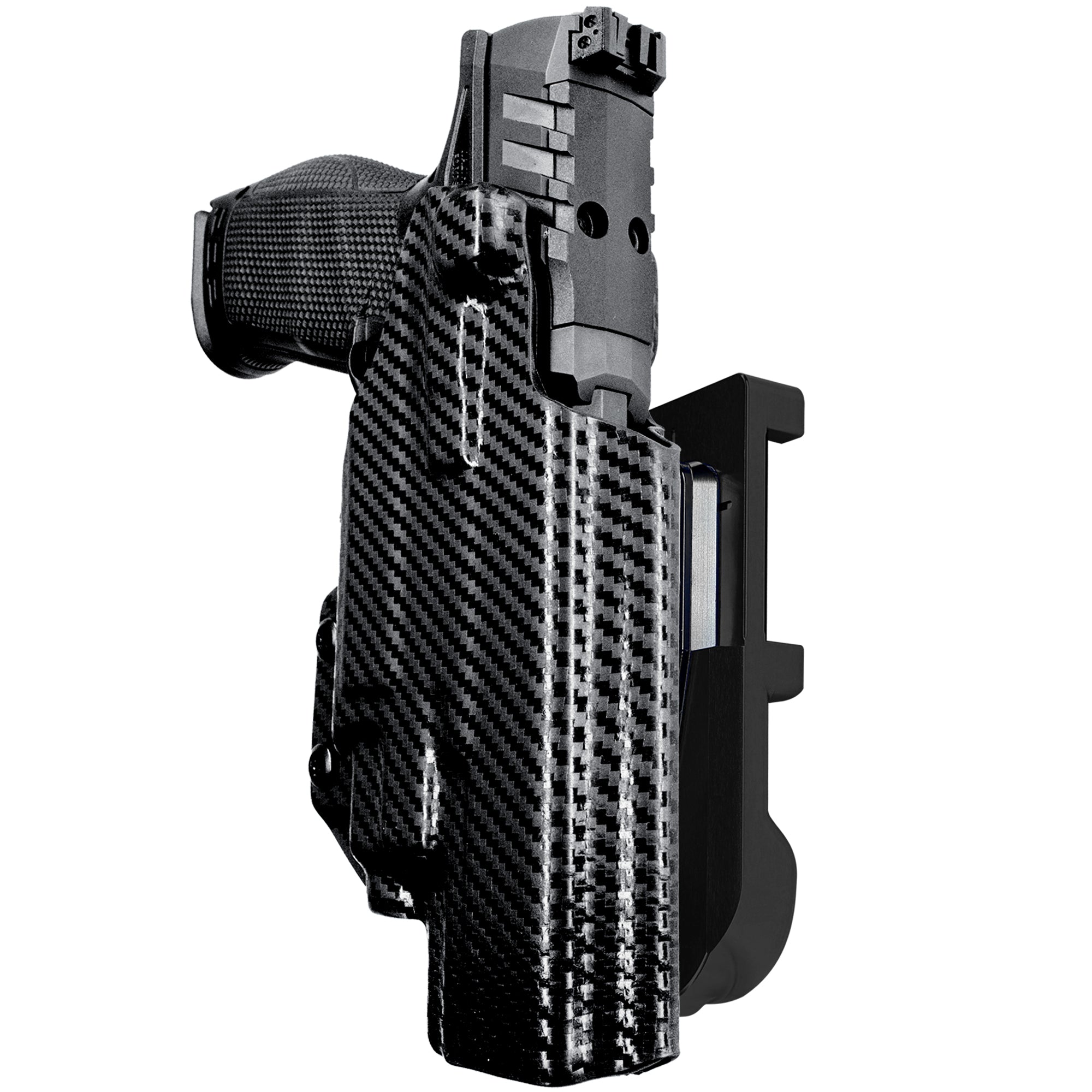 Walther PDP 5'' TLR-7/8 IDPA Quick Mount Holster with Black Belt Attachment, Carbon Fiber Holster Shell