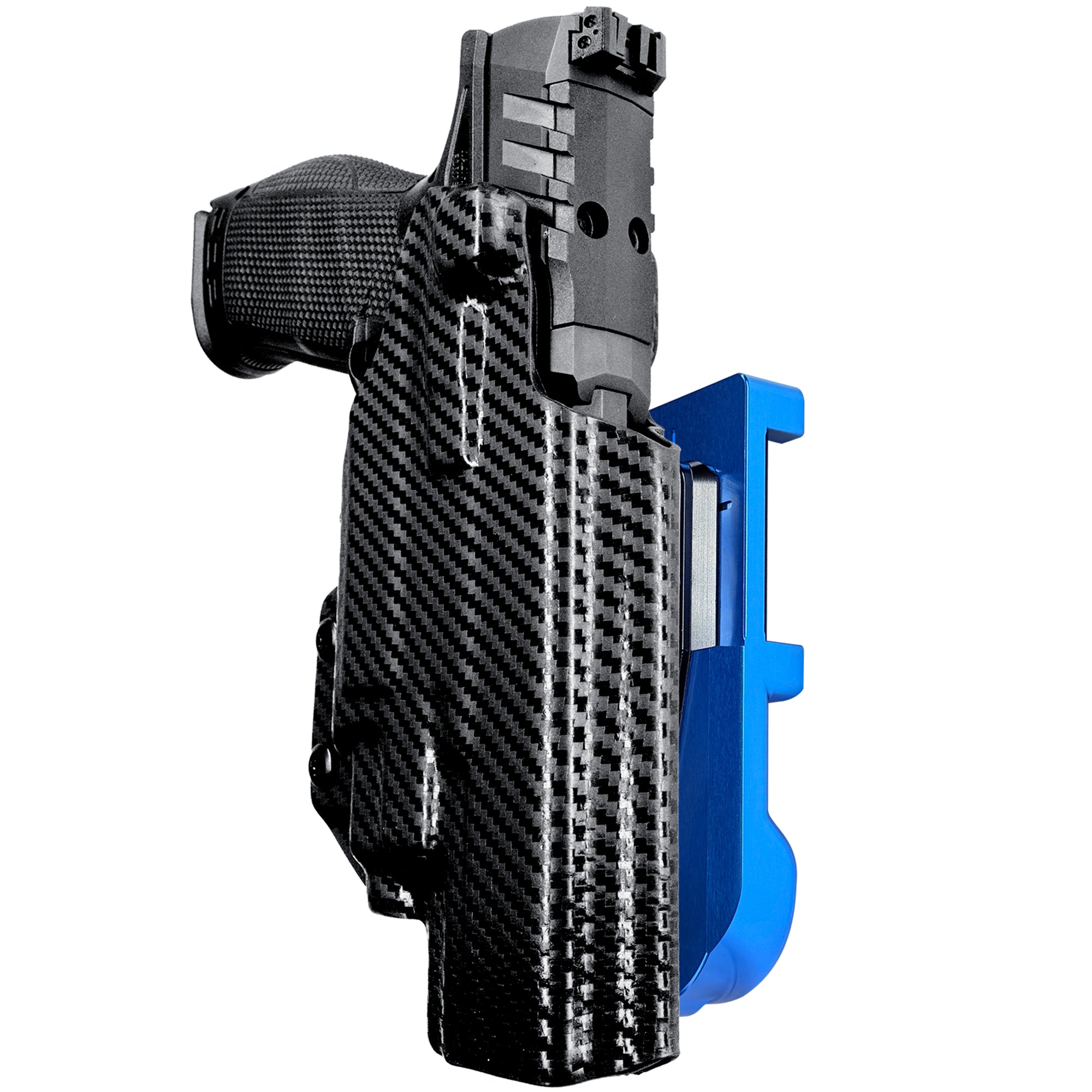 Walther PDP 5'' TLR-7/8 IDPA Quick Mount Holster with Blue Belt Attachment, Carbon Fiber Holster Shell