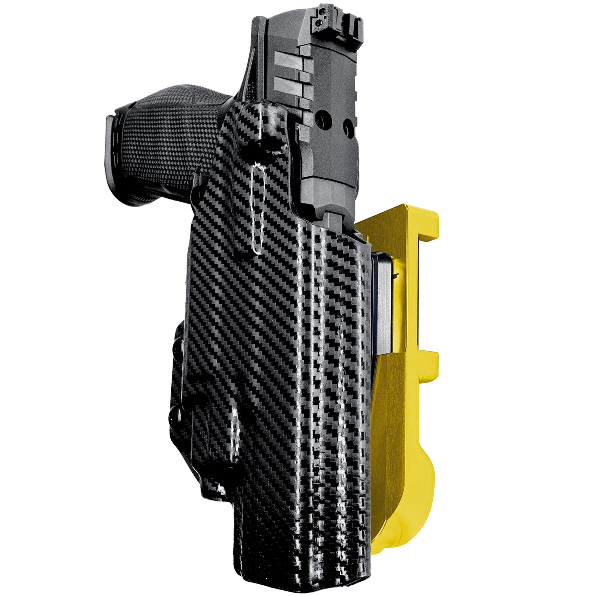 Walther PDP 5'' TLR-7/8 IDPA Quick Mount Holster with 24K Gold Belt Attachment, Carbon Fiber Holster Shell