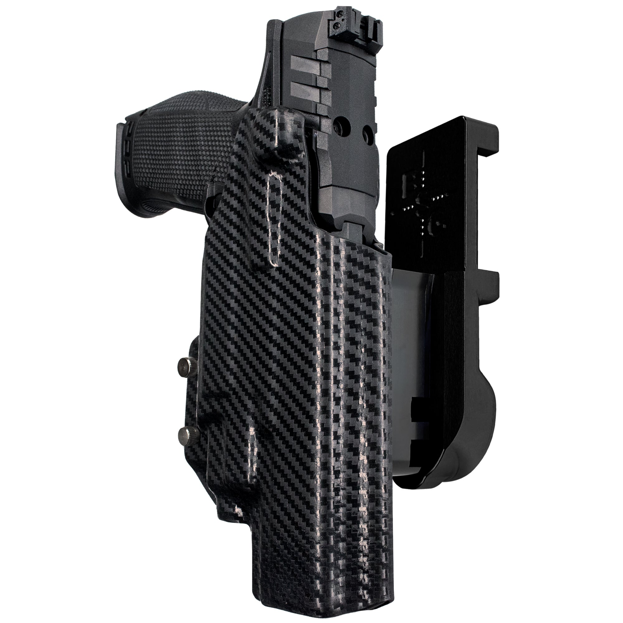 Walther PDP 5'' TLR-7/8 IPSC/USPA Quick Mount Holster with Black Belt Attachment, Carbon Fiber Holster Shell