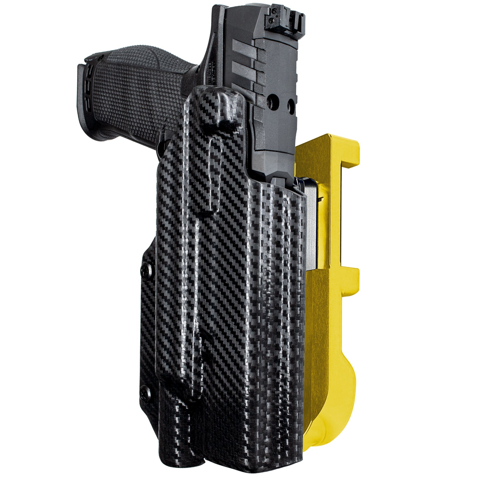 Walther PDP 5'' X300U-A IDPA Quick Mount Holster with 24K Gold Belt Attachment, Carbon Fiber Holster Shell