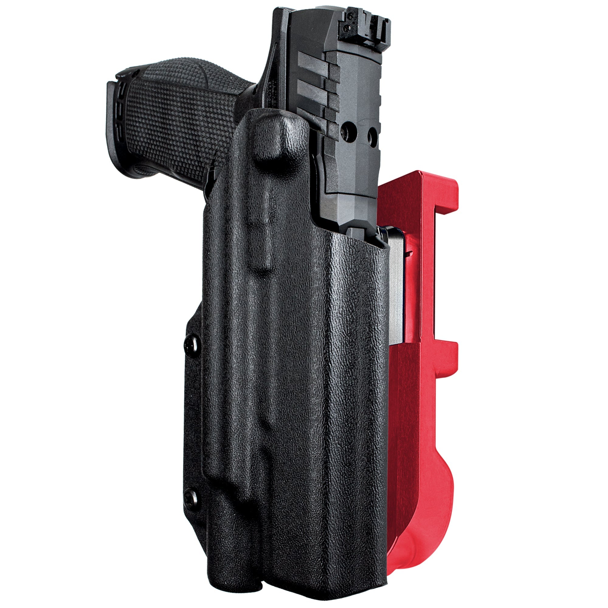 Walther PDP 5'' X300U-A IDPA Quick Mount Holster with Red Belt Attachment, Black Holster Shell