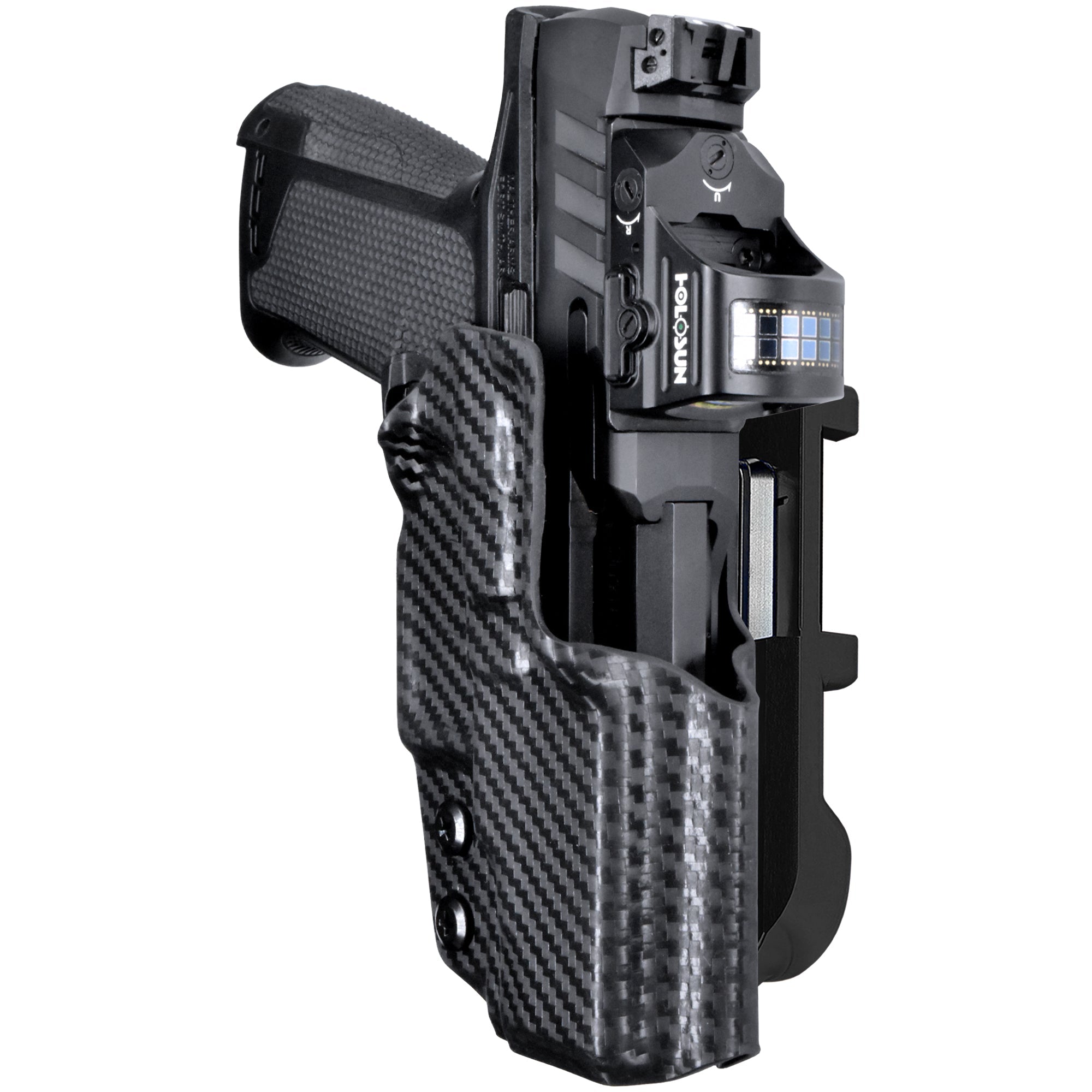 Walther PDP 3.5'' F Series IDPA Quick Mount Holster with Black Belt Attachment, Carbon Fiber Holster Shell