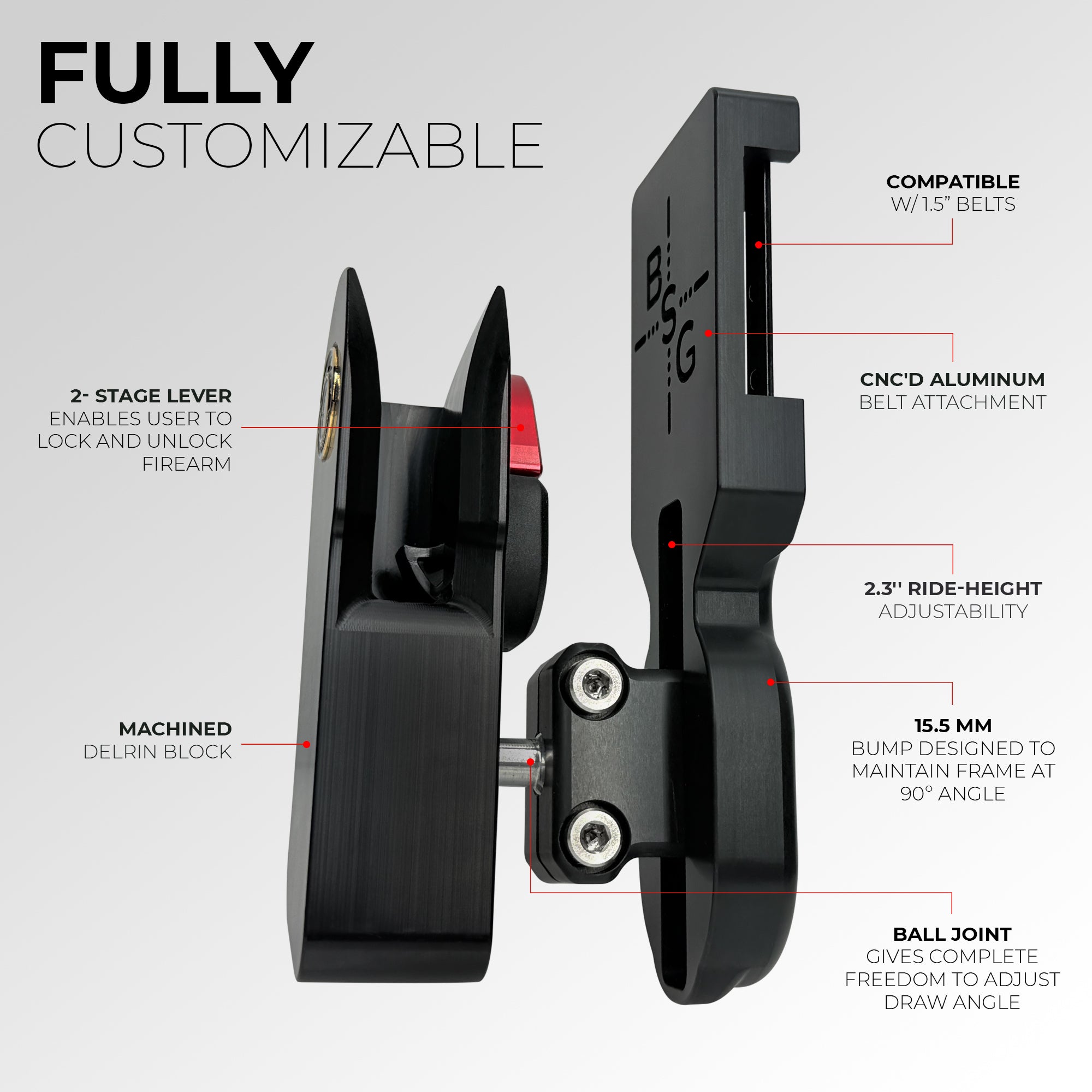 Pro HD Competition Speed Holster for Glock 17, 19, 22, 23, 24, 34, 35, 45, 47