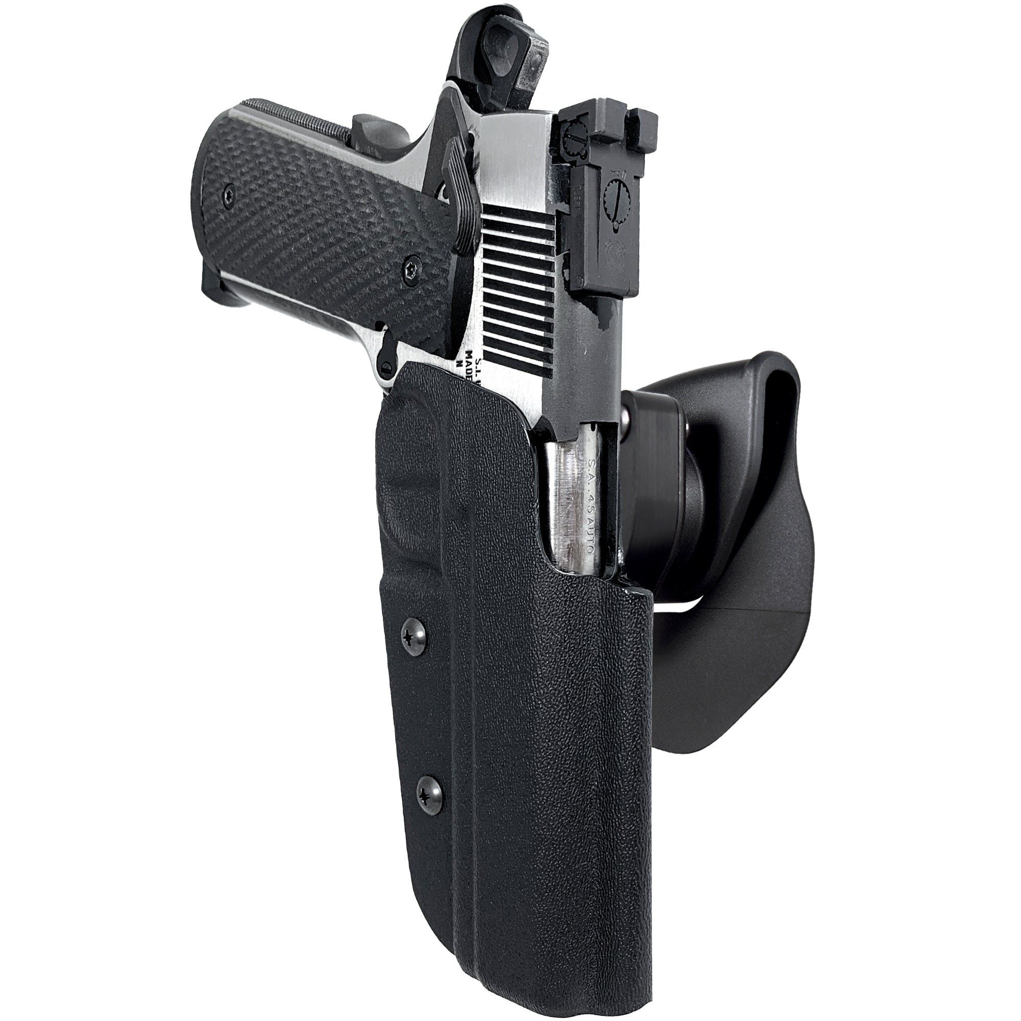 1911 4.25'' w/o Rail OWB Quick Release Paddle Holster