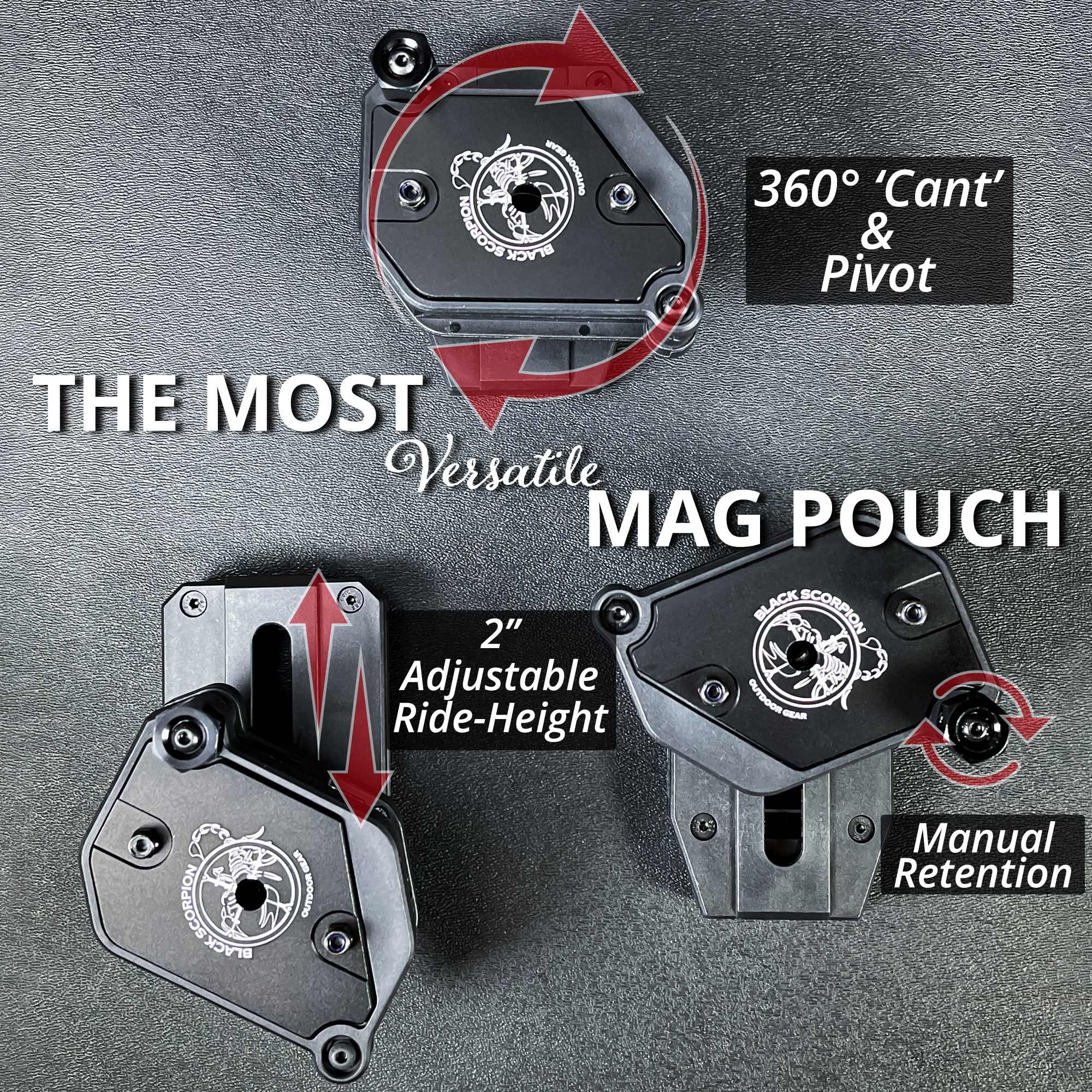 Ambidextrous Single/Double Stack Competition Magazine Pouch