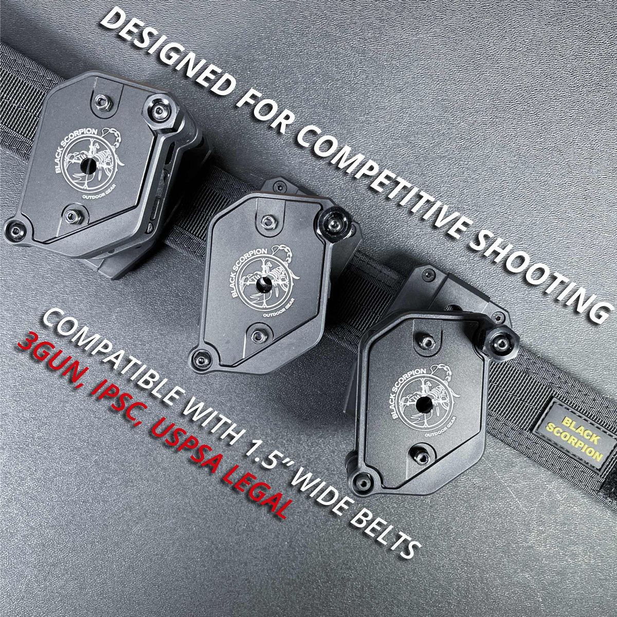 Competition Holster Rigs Competition Rig - 1 Heavy Duty Belt w/ 4 Ambidextrous Mags