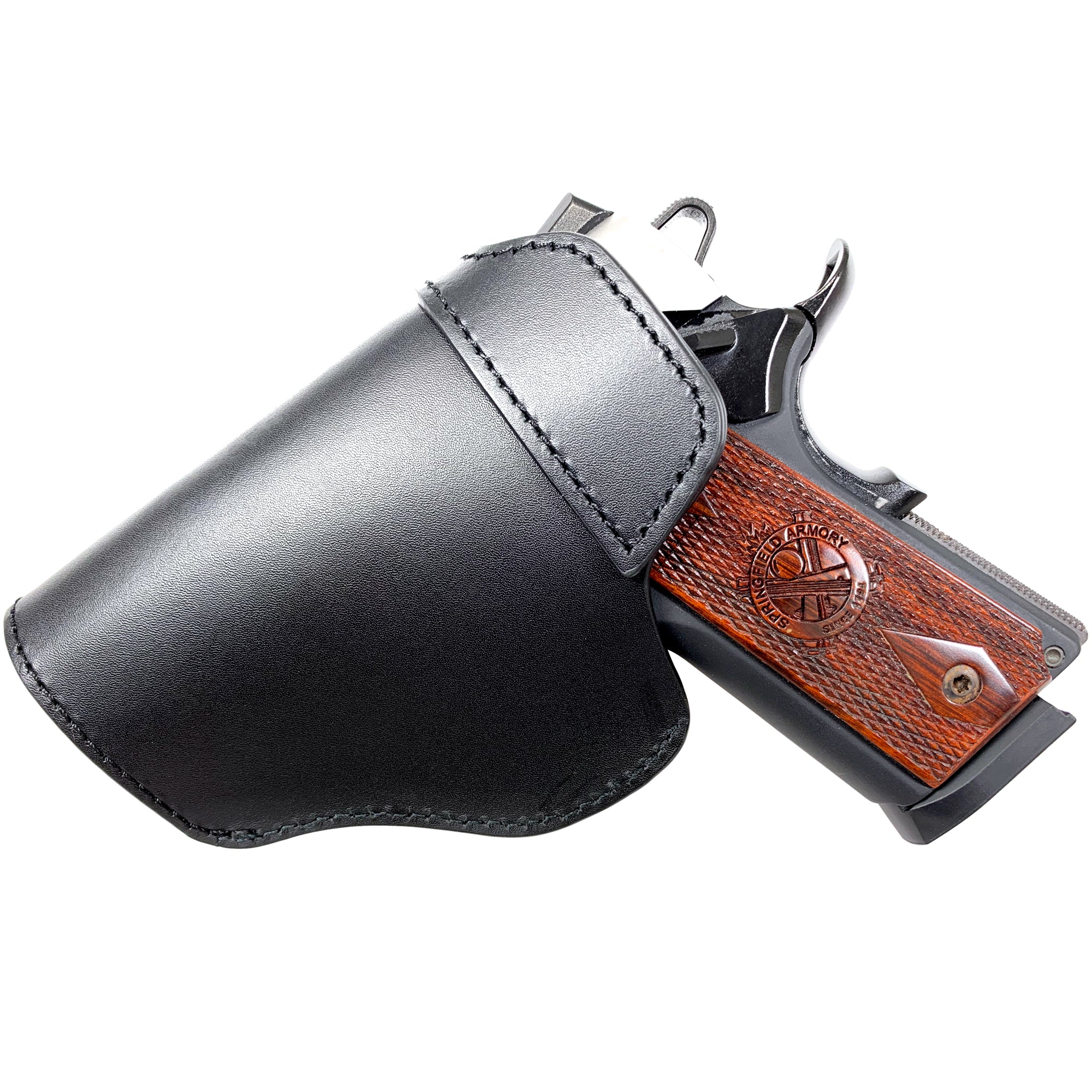 Black Leather Multigun Holster w/ Mag Pouch