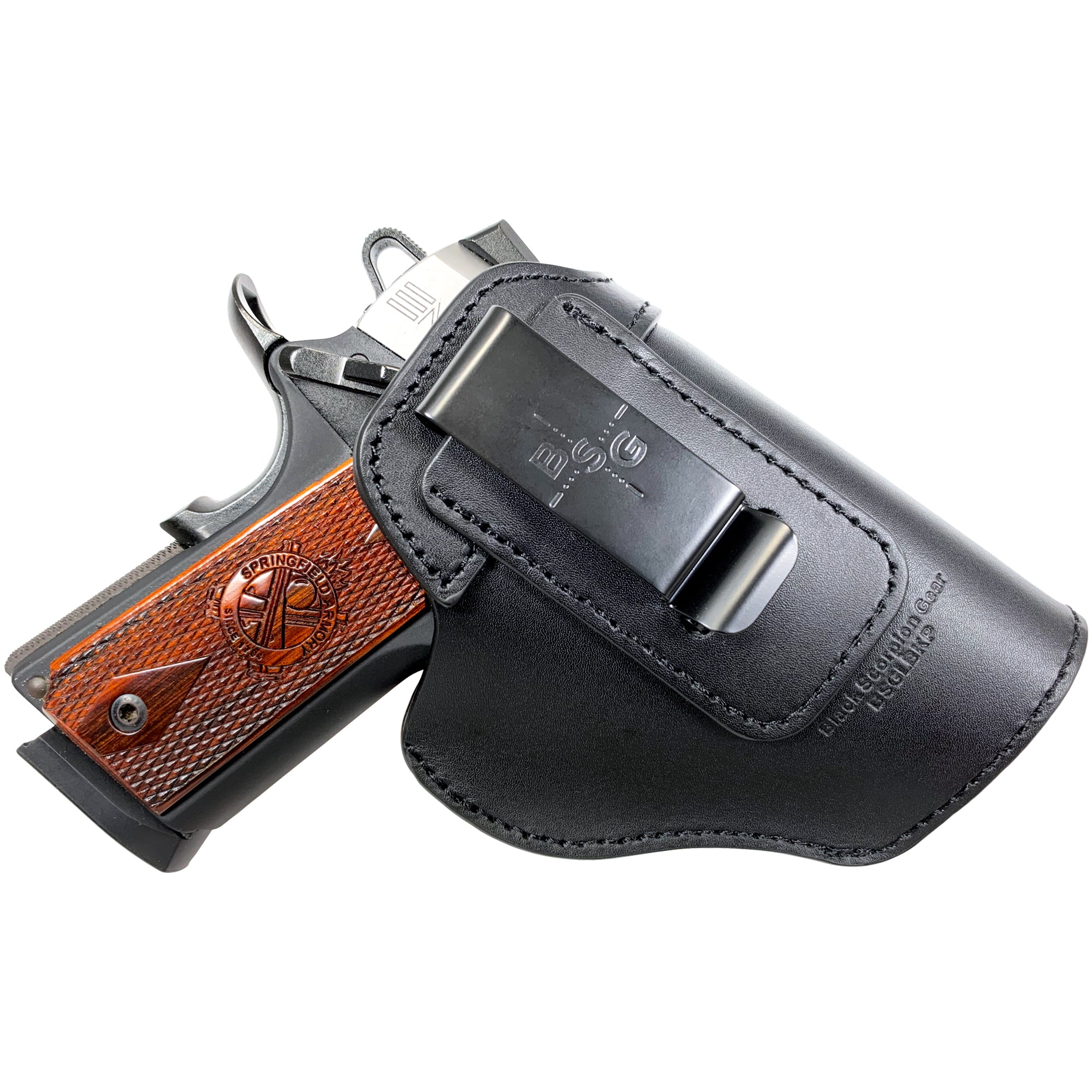 Black Leather IWB Holster 5'' x 3 7/8''