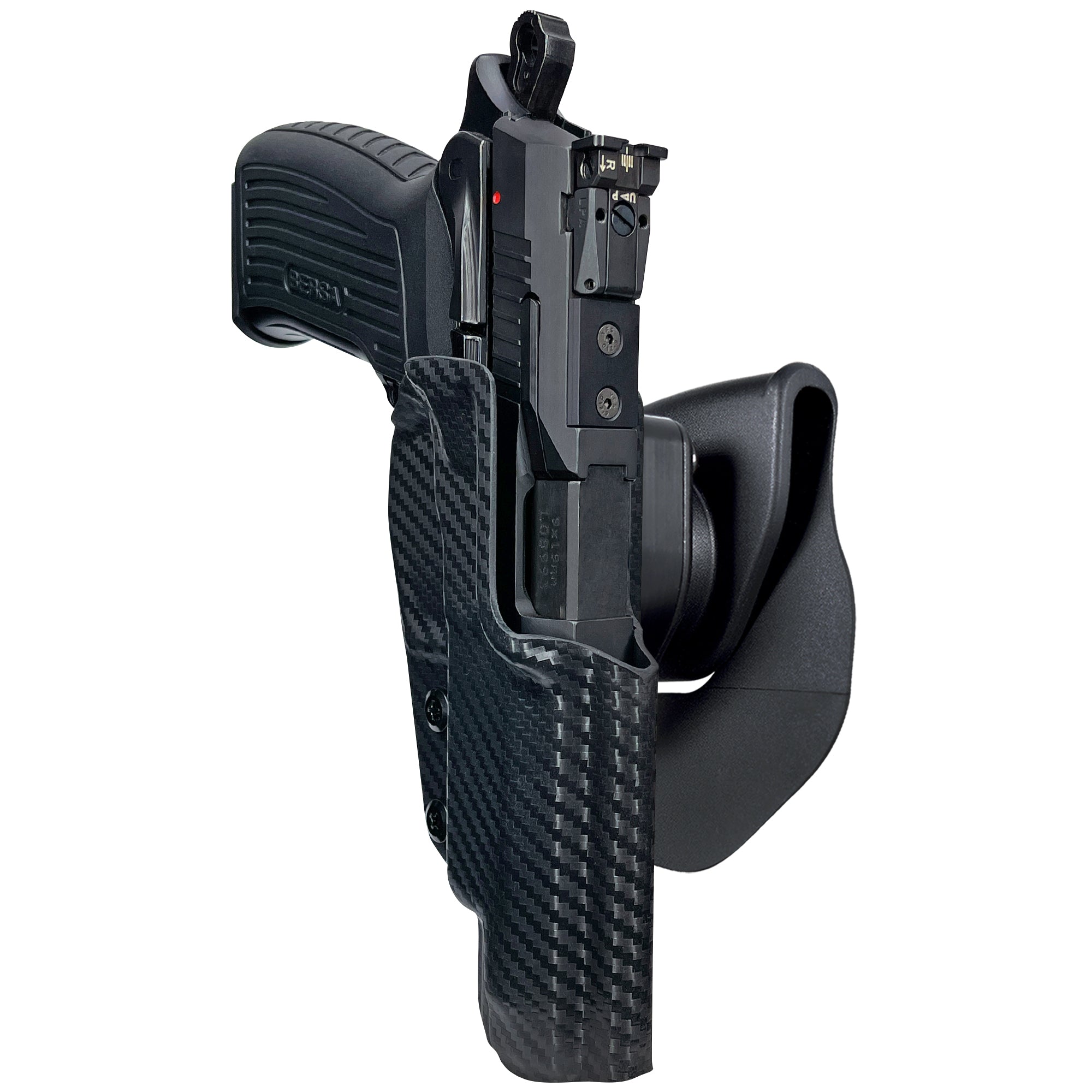 Bersa TPR9 XT OWB Quick Release Paddle Holster in Carbon Fiber