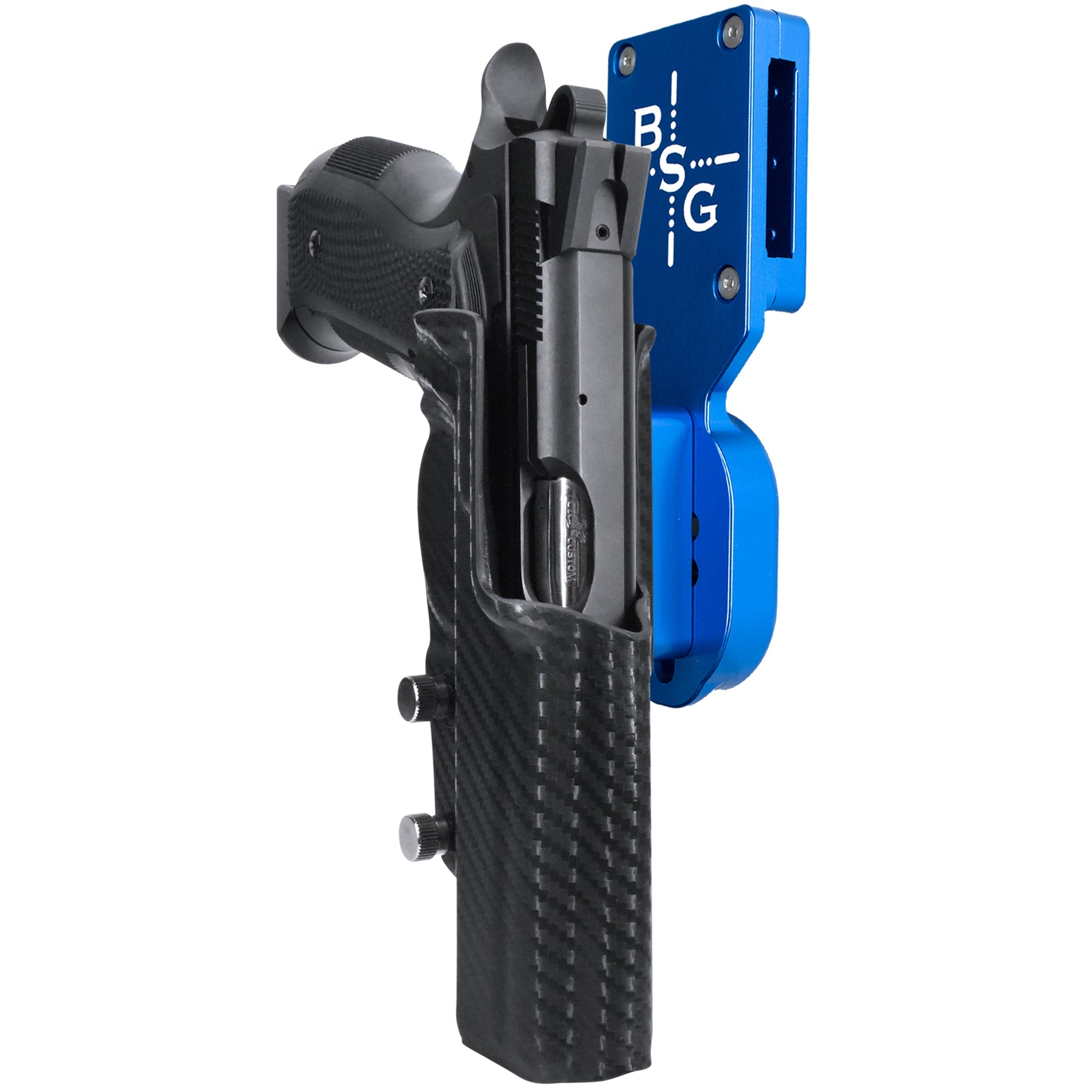 CZ A01-LD Pro Heavy Duty Competition Holster in Blue / Carbon Fiber