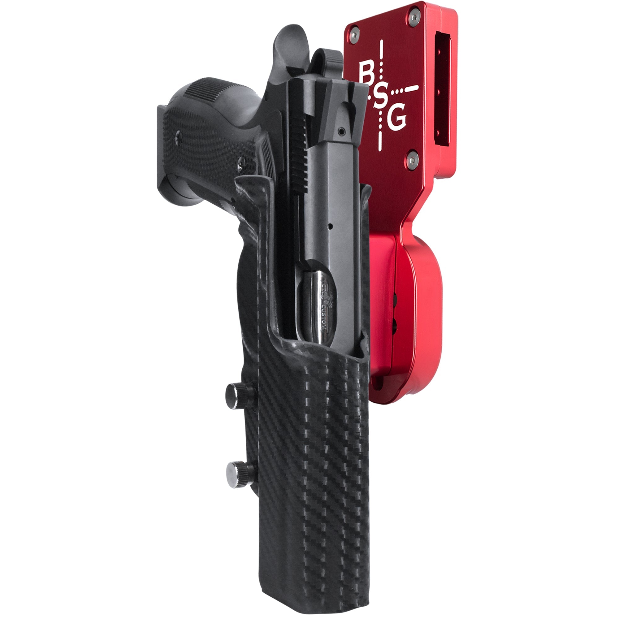 CZ A01-LD Pro Heavy Duty Competition Holster in Red / Carbon Fiber