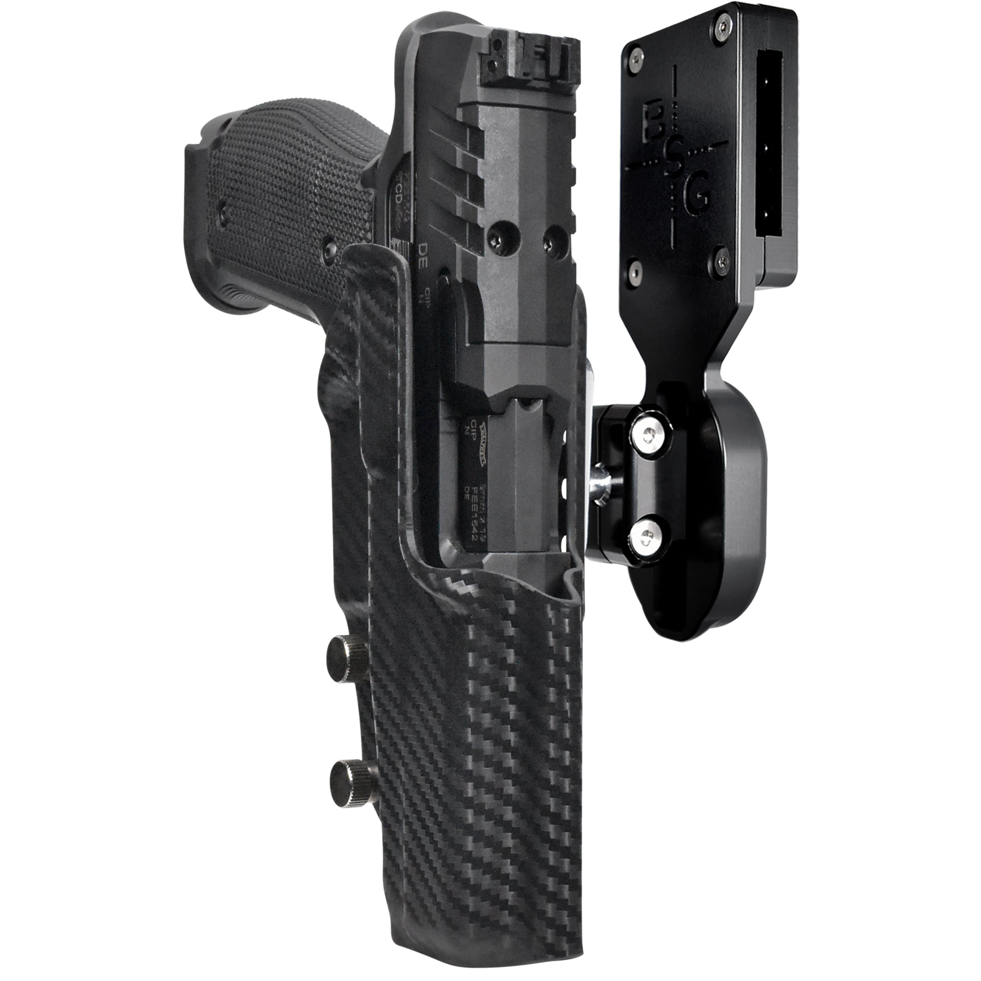 OWB Pro Ball Joint Competition Holster in Carbon Fiber