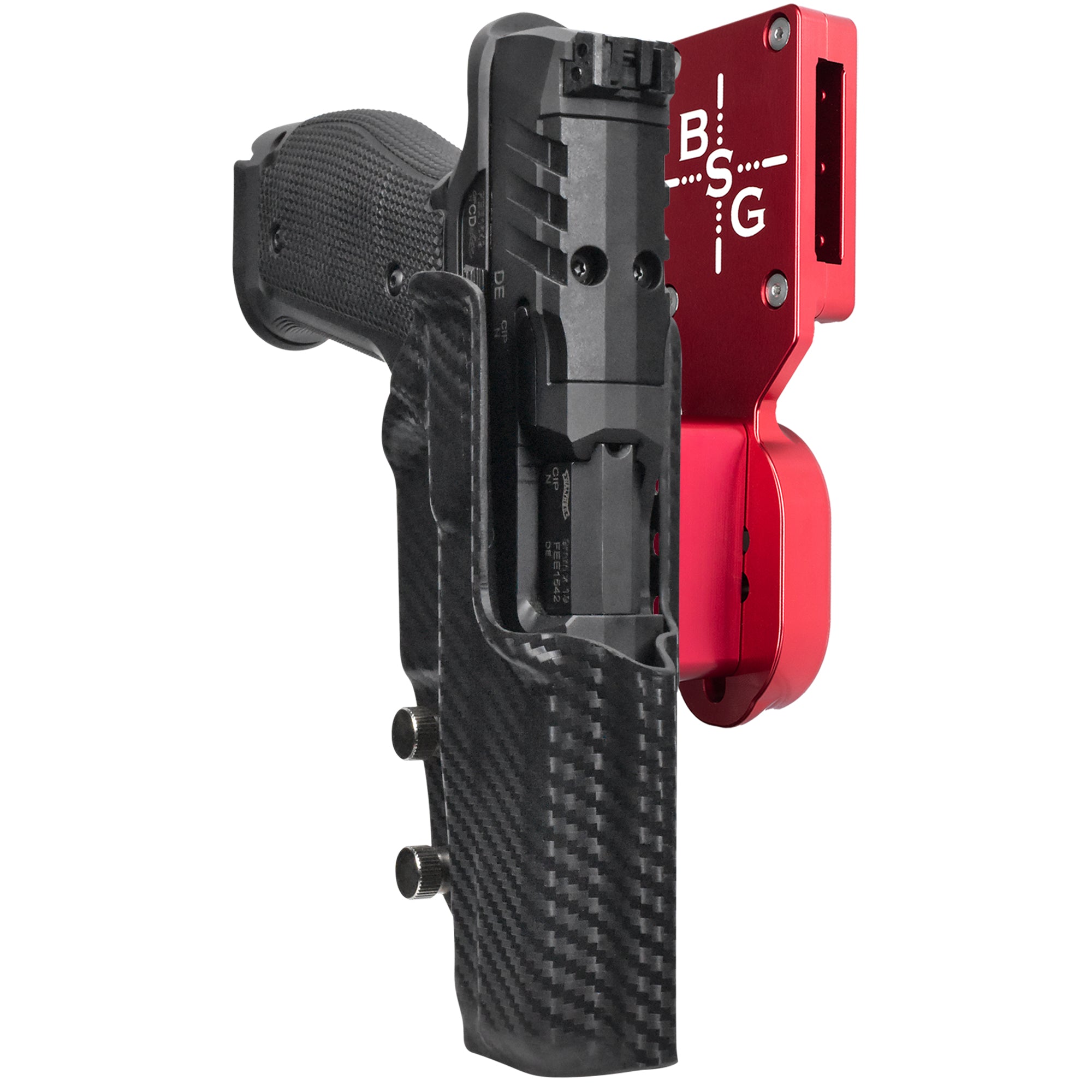 Pro Heavy Duty Competition Holster Red / Carbon Fiber