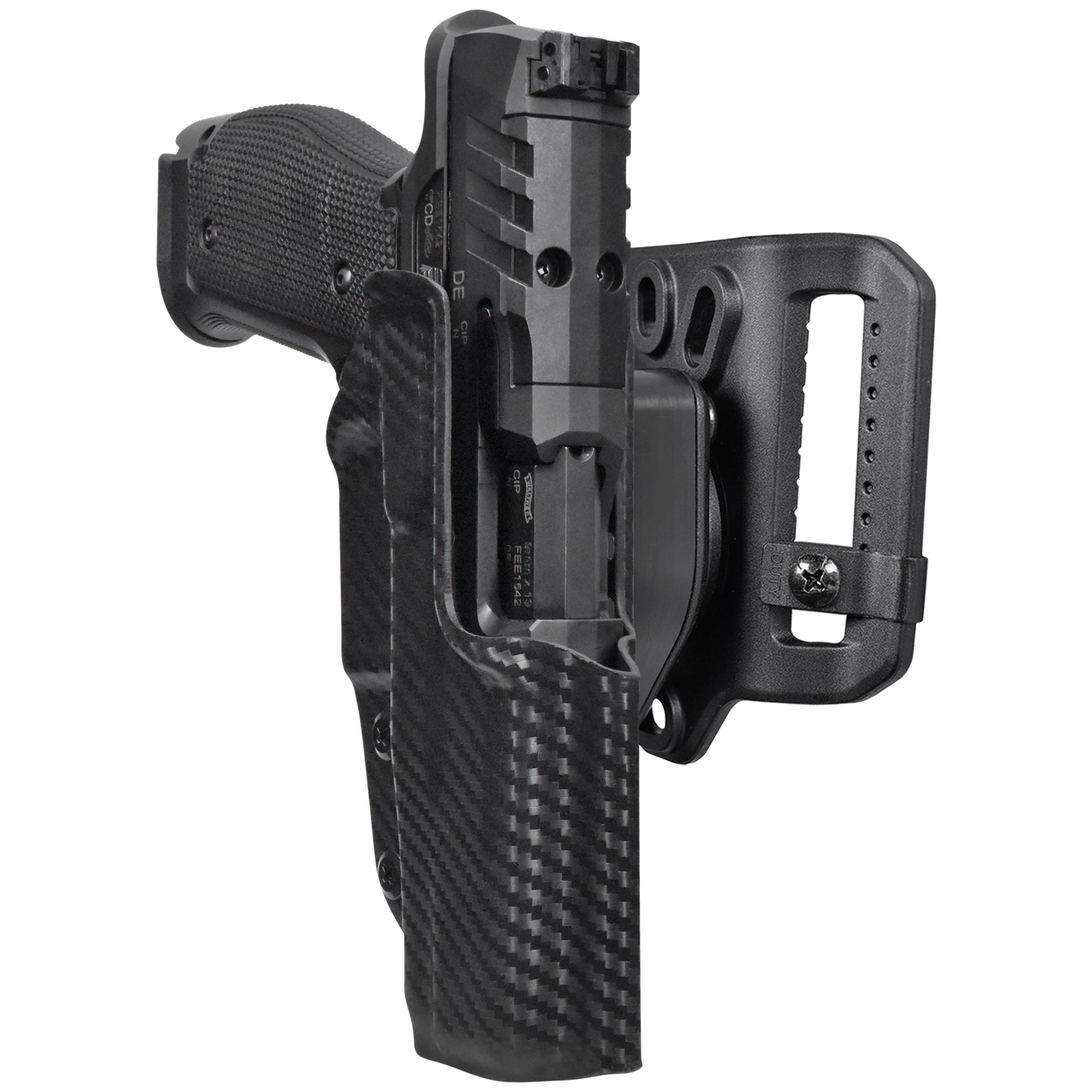 Quick Release Belt Loop Holster in Carbon Fiber