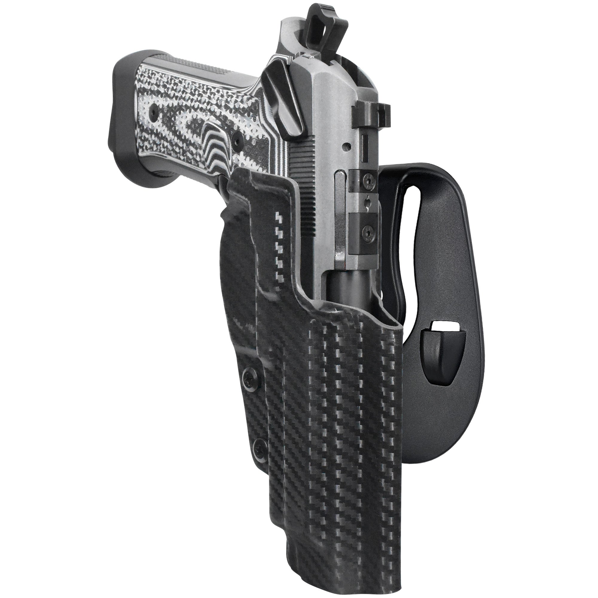 Beretta 92XI OWB Paddle Holster in Carbon Fiber