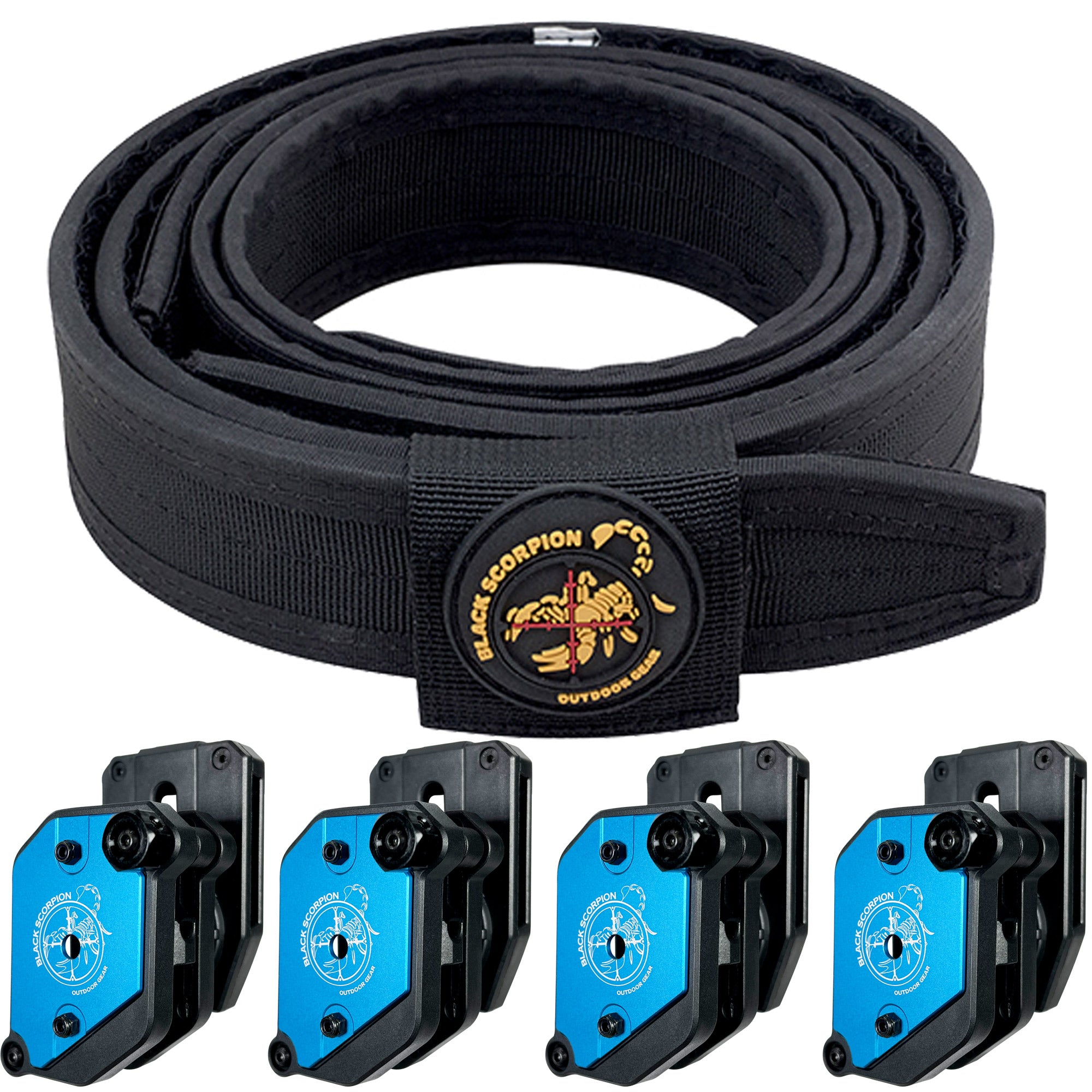 Competition Rig - 1 Heavy Duty Belt w/ 4 Ambidextrous Single/Double Stack Magazine Pouches