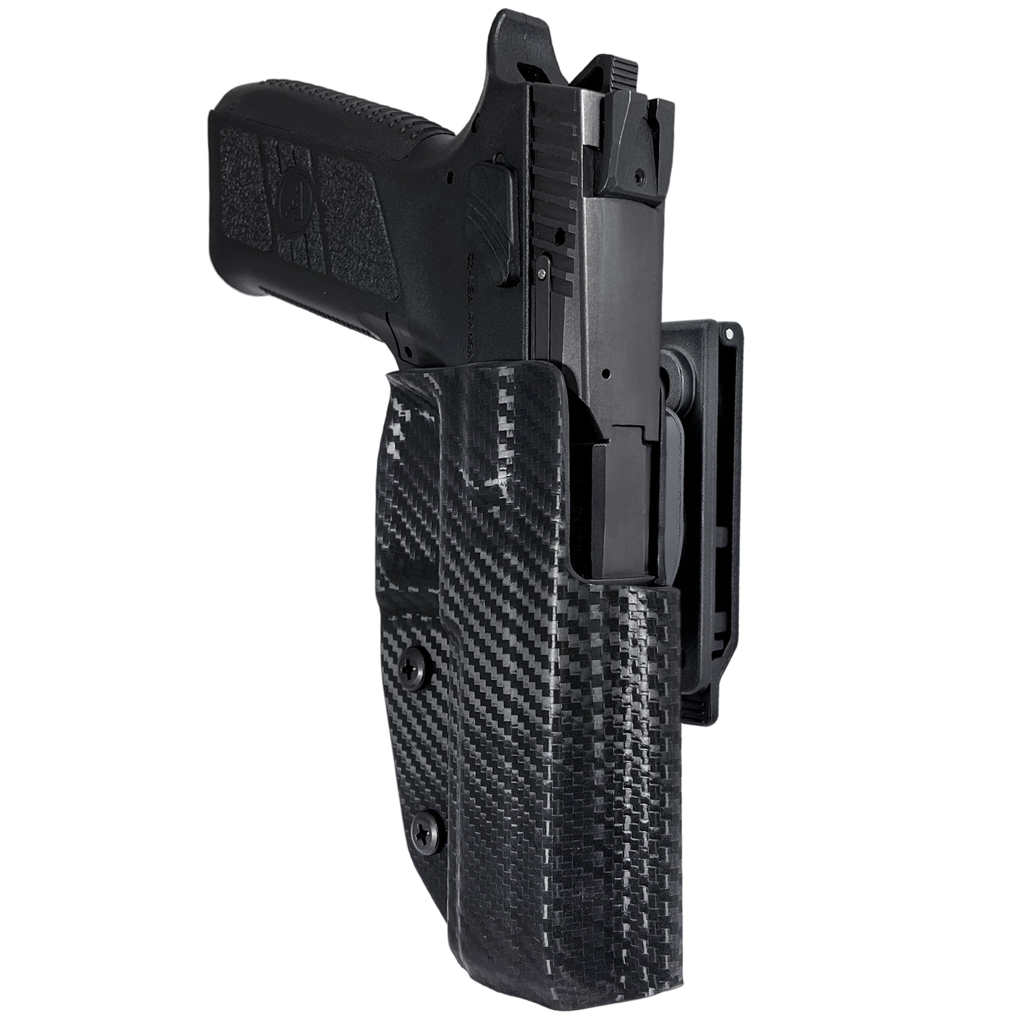 OWB Quick Release IDPA Holster in Carbon Fiber