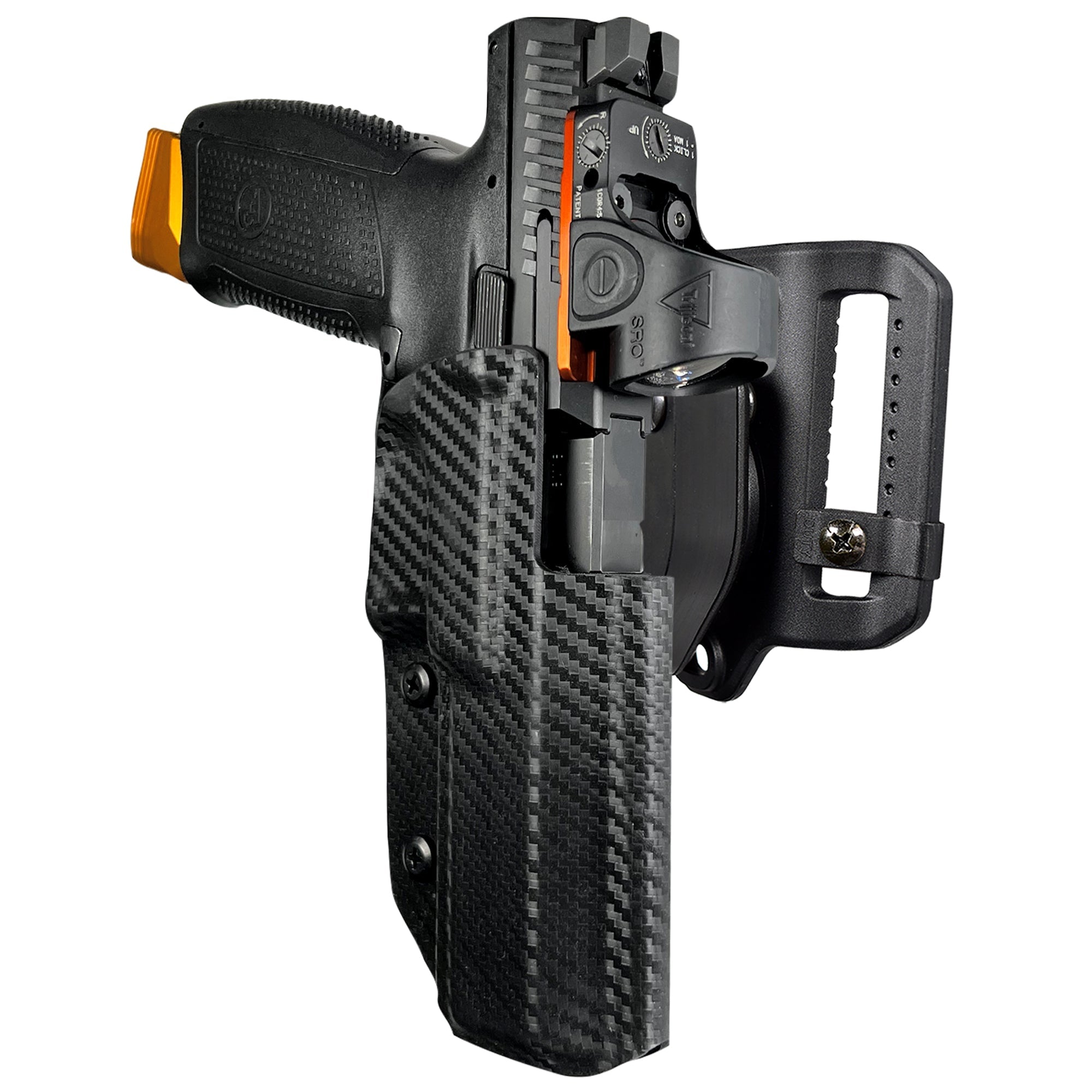 Quick Release Belt Loop Holster in Carbon Fiber