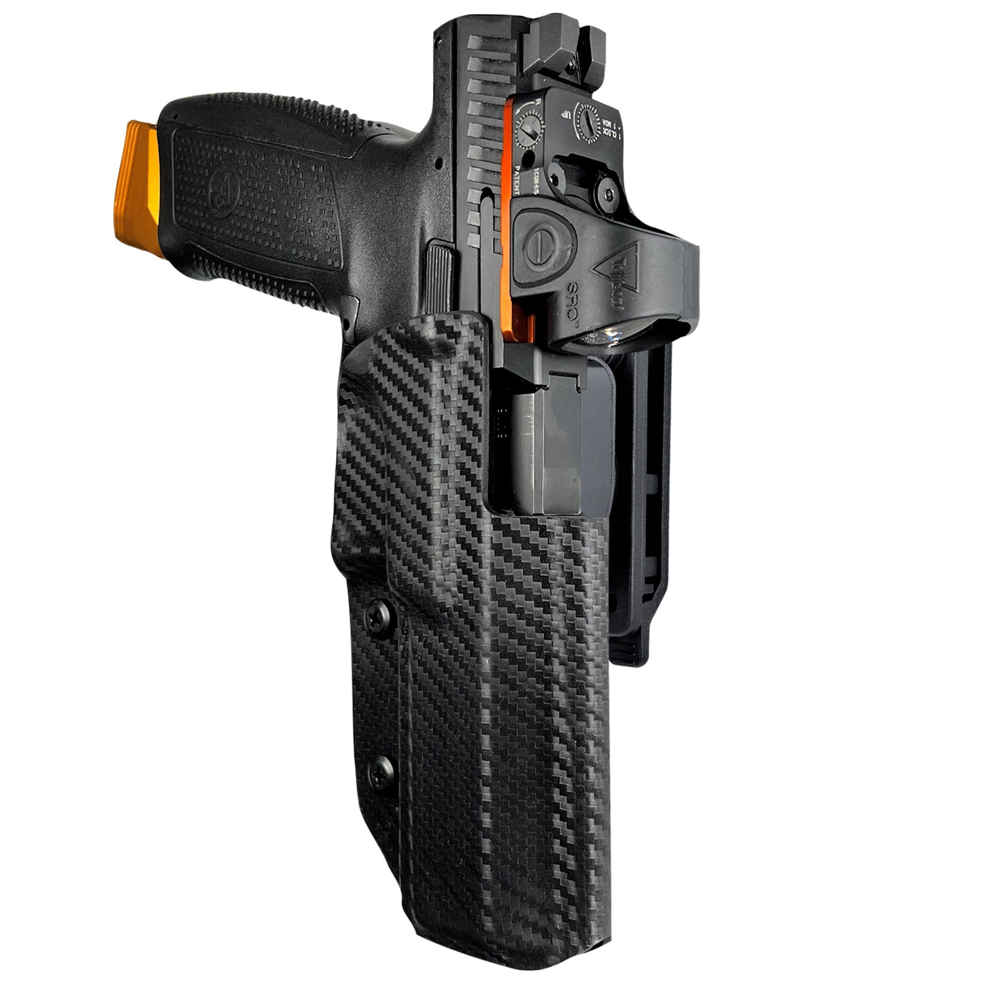 OWB Quick Release IDPA Holster in Carbon Fiber