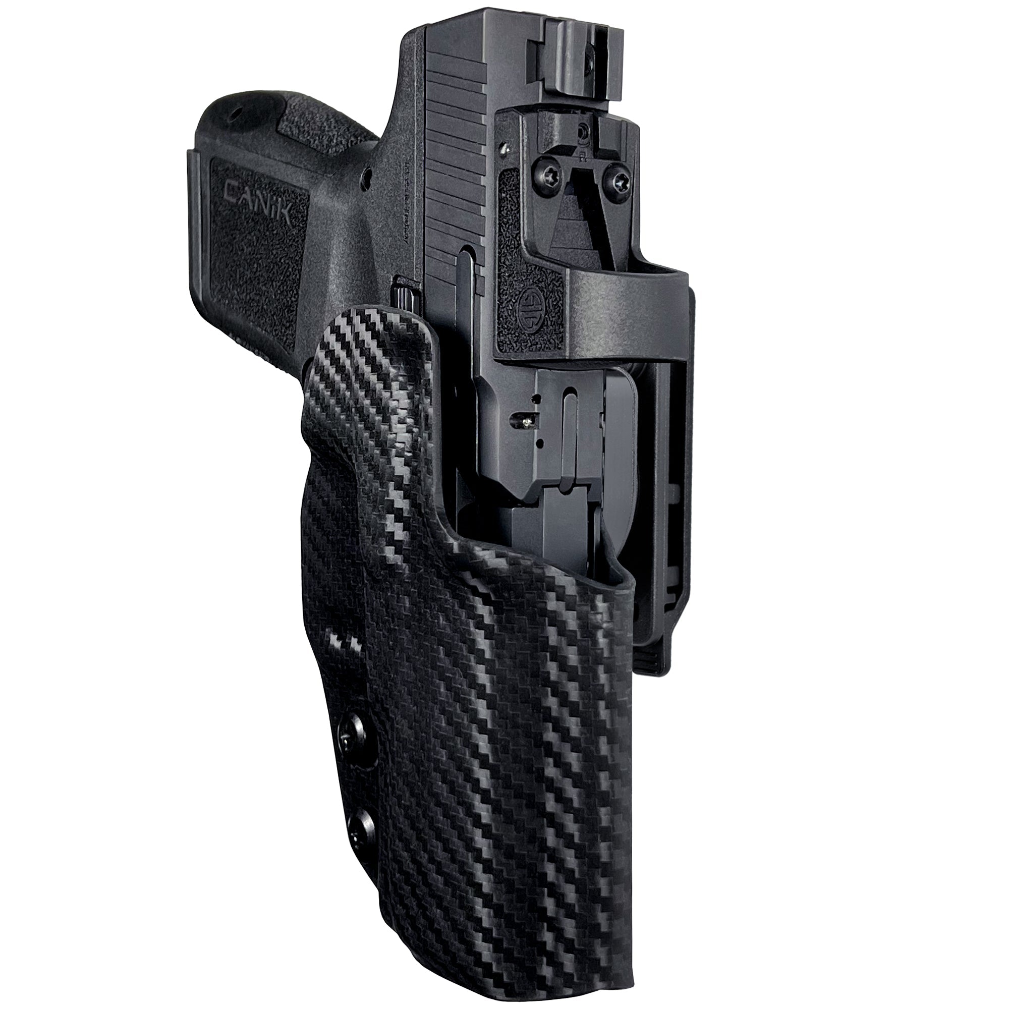 OWB Quick Release IDPA Holster in Carbon Fiber