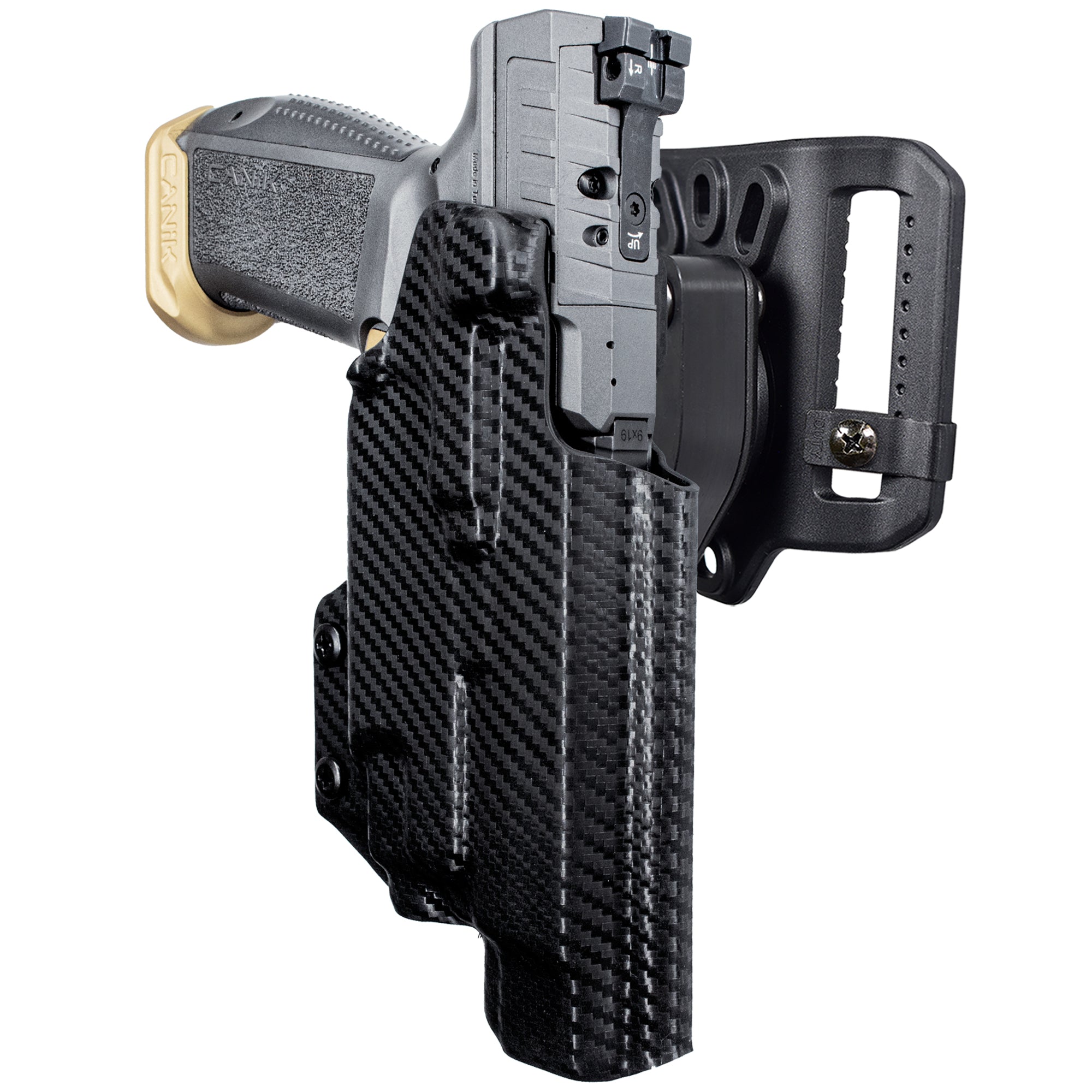 Quick Release Belt Loop Holster in Carbon Fiber