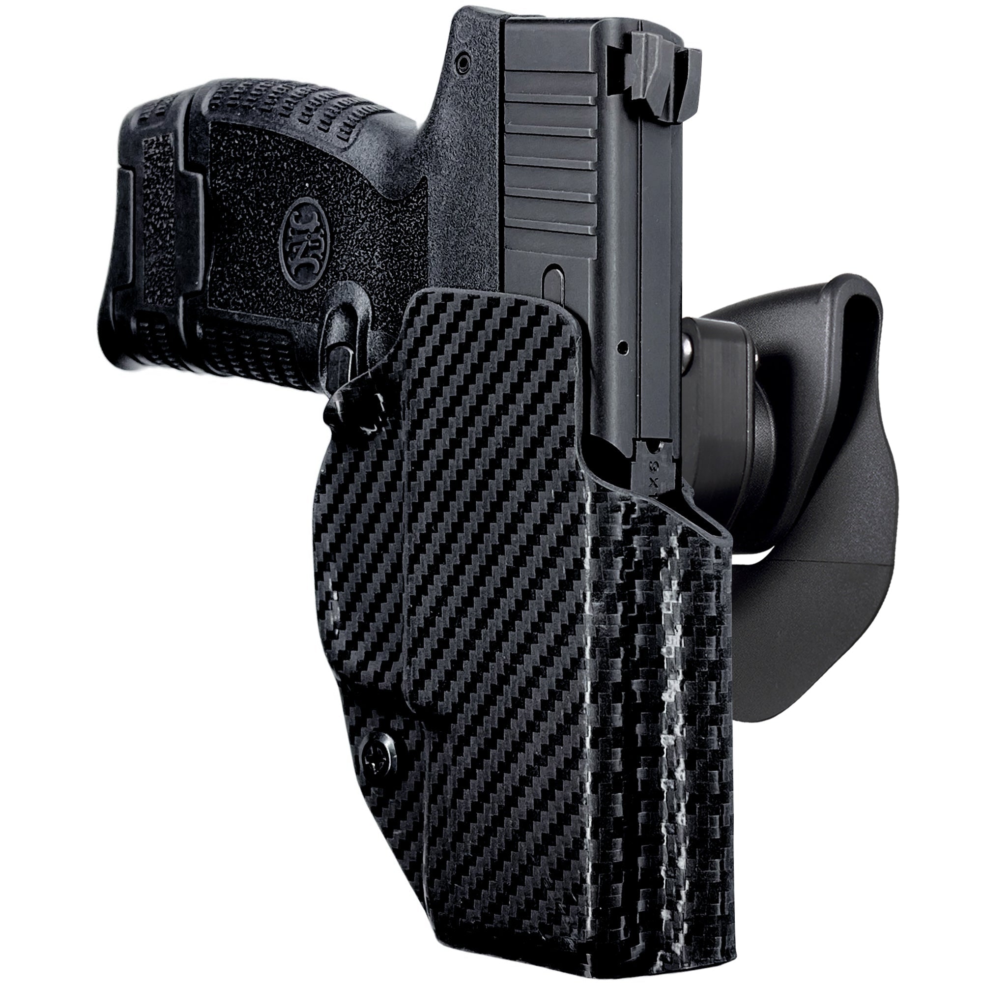 FN 503 OWB Quick Release Paddle Holster in Carbon Fiber