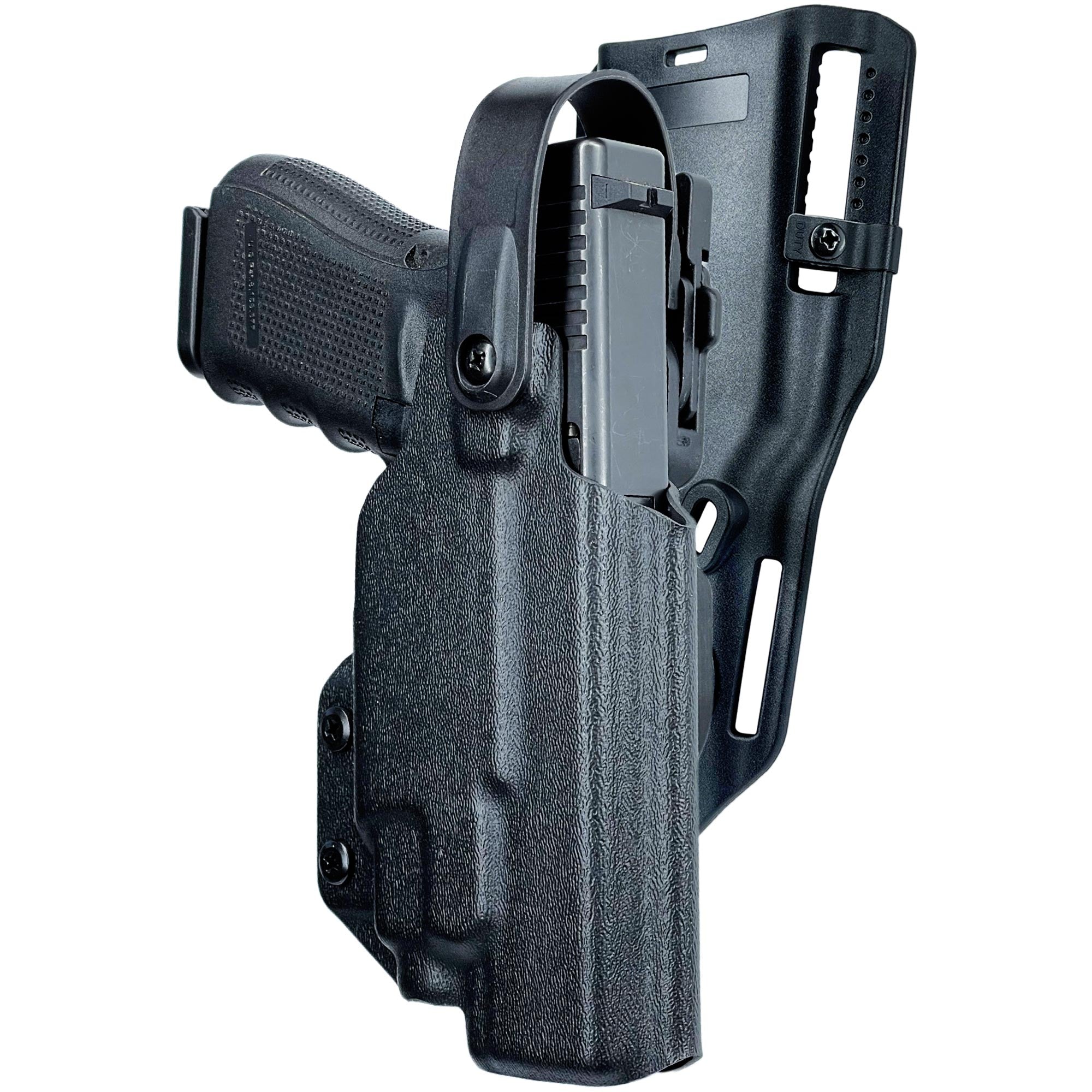 Glock 17, 19, 19X, 22, 31, 44, 45 w/ TLR7, TLR8 Level II Duty Drop & Offset Holster