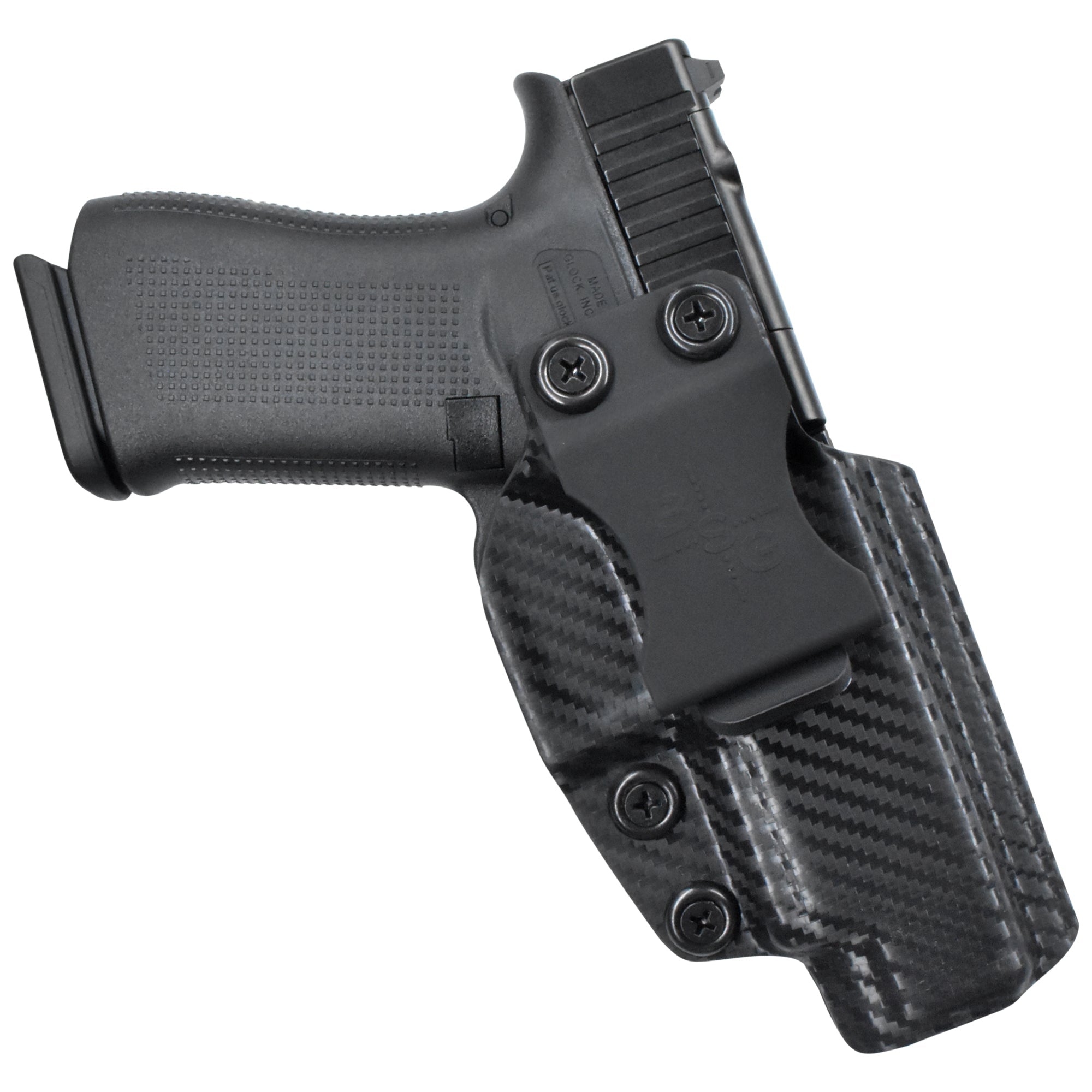 Glock 48 MOS IWB Sweat Guard Holster in Carbon Fiber - Front
