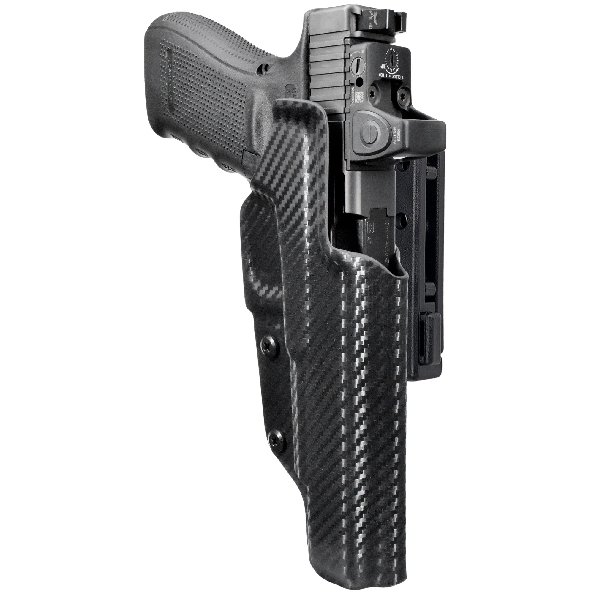 Glock 40 MOS Pro IDPA Competition Holster in Carbon Fiber