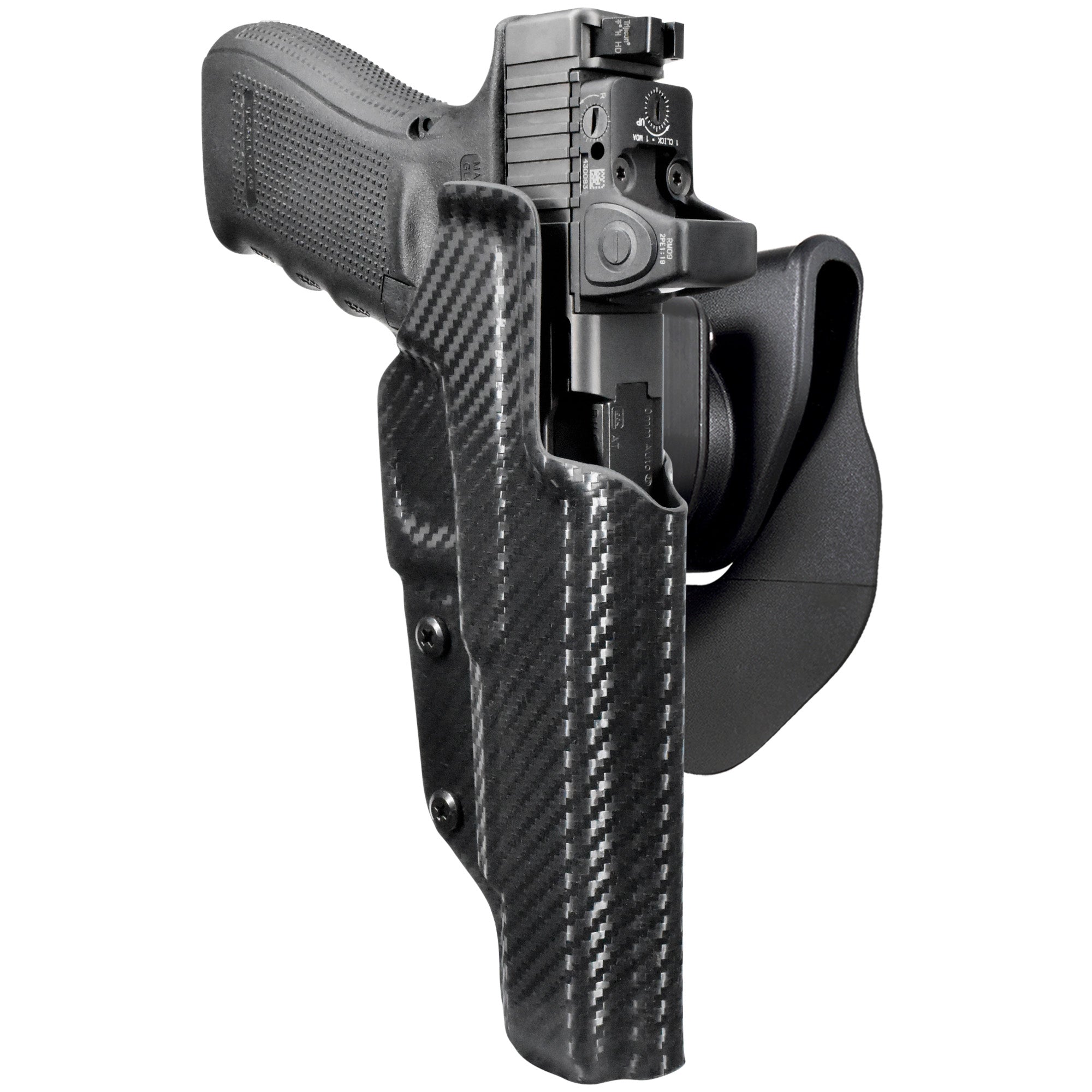 OWB Quick Release Paddle Holster in Carbon Fiber