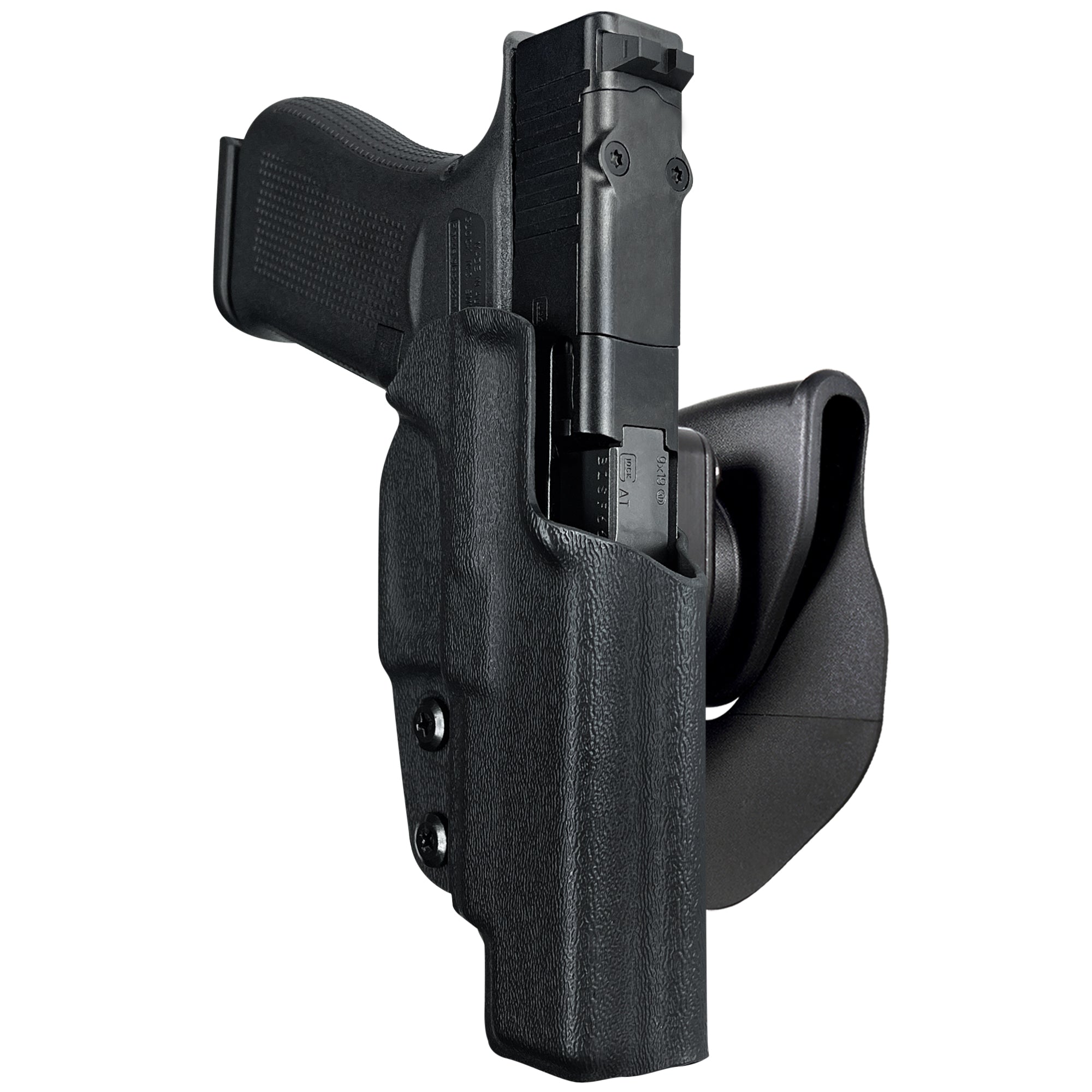 Glock 38 MOS OWB Quick Release Paddle Holster in Black