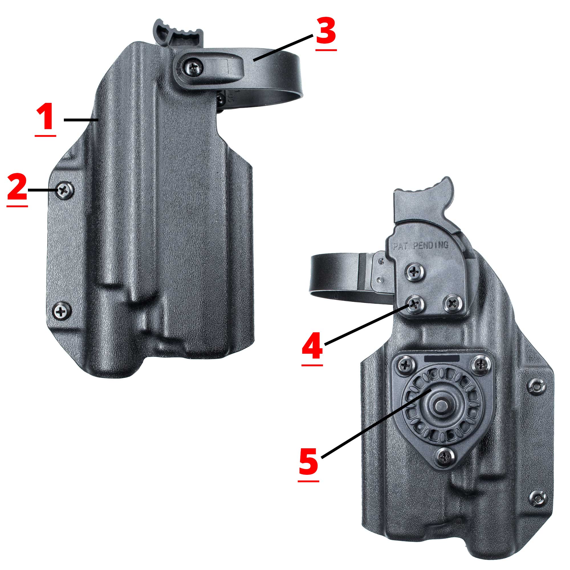 Level II Duty Holster Hardware Replacement Kits
