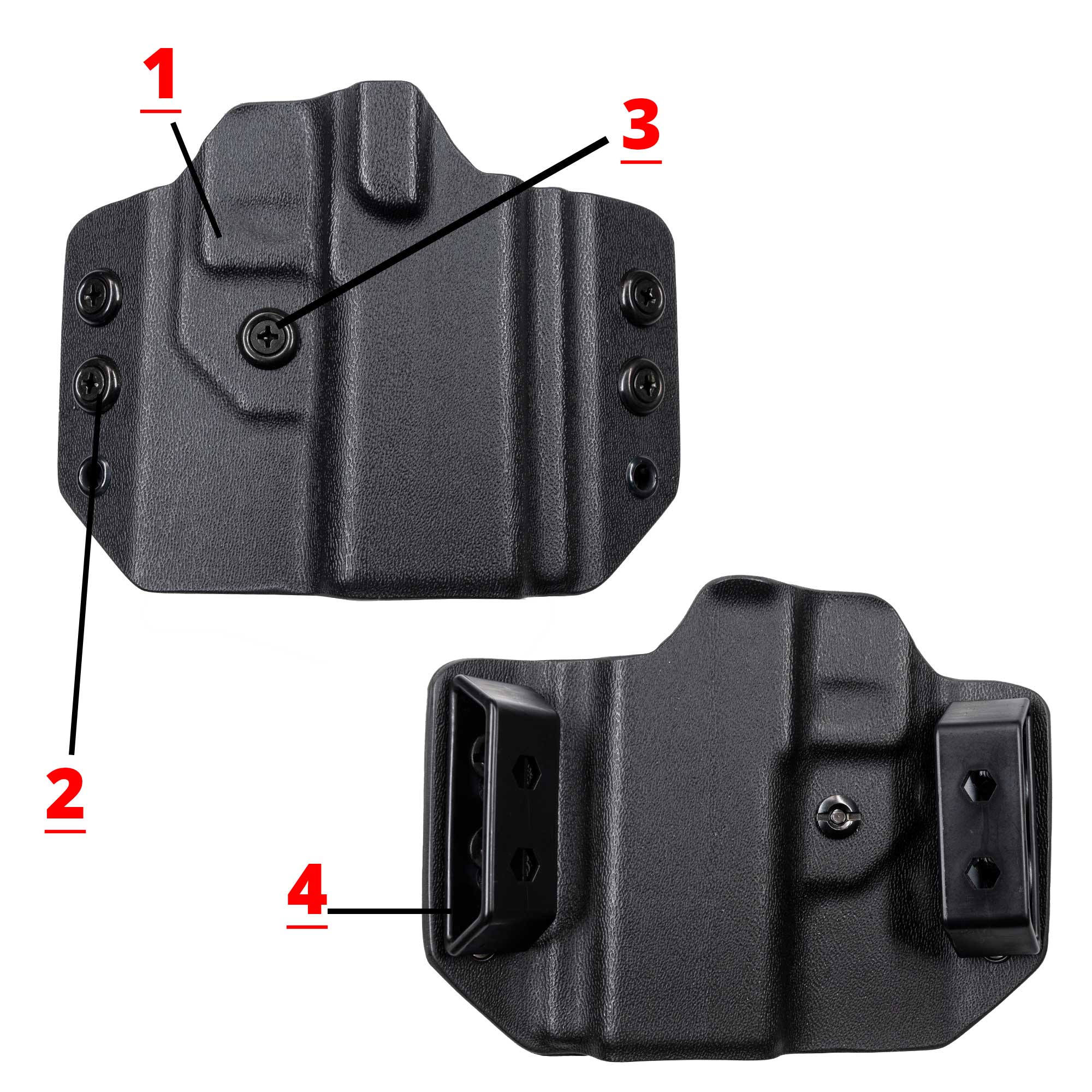 OWB Curved Holster Hardware Replacement Kit