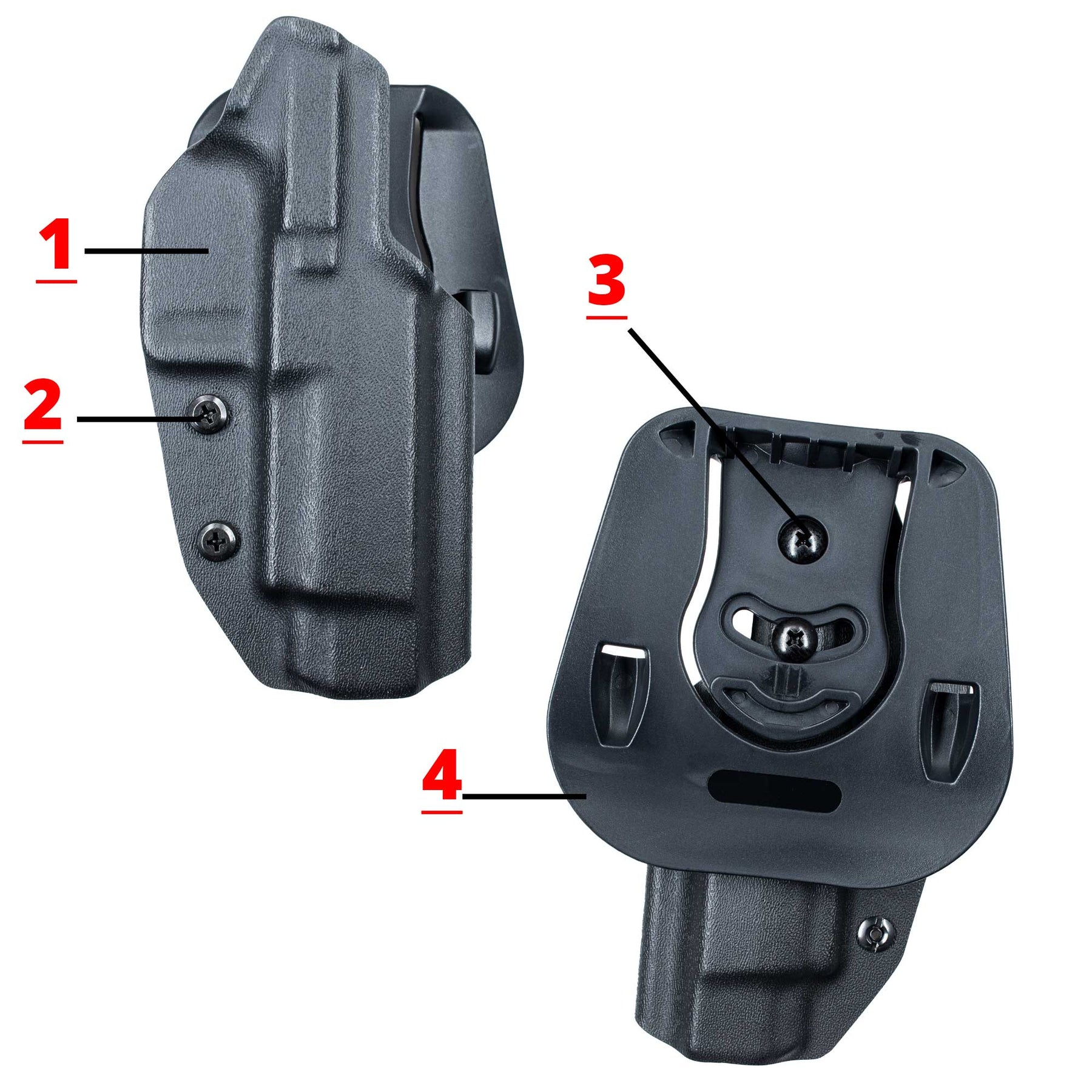 OWB Paddle Holster Hardware Replacement Kit
