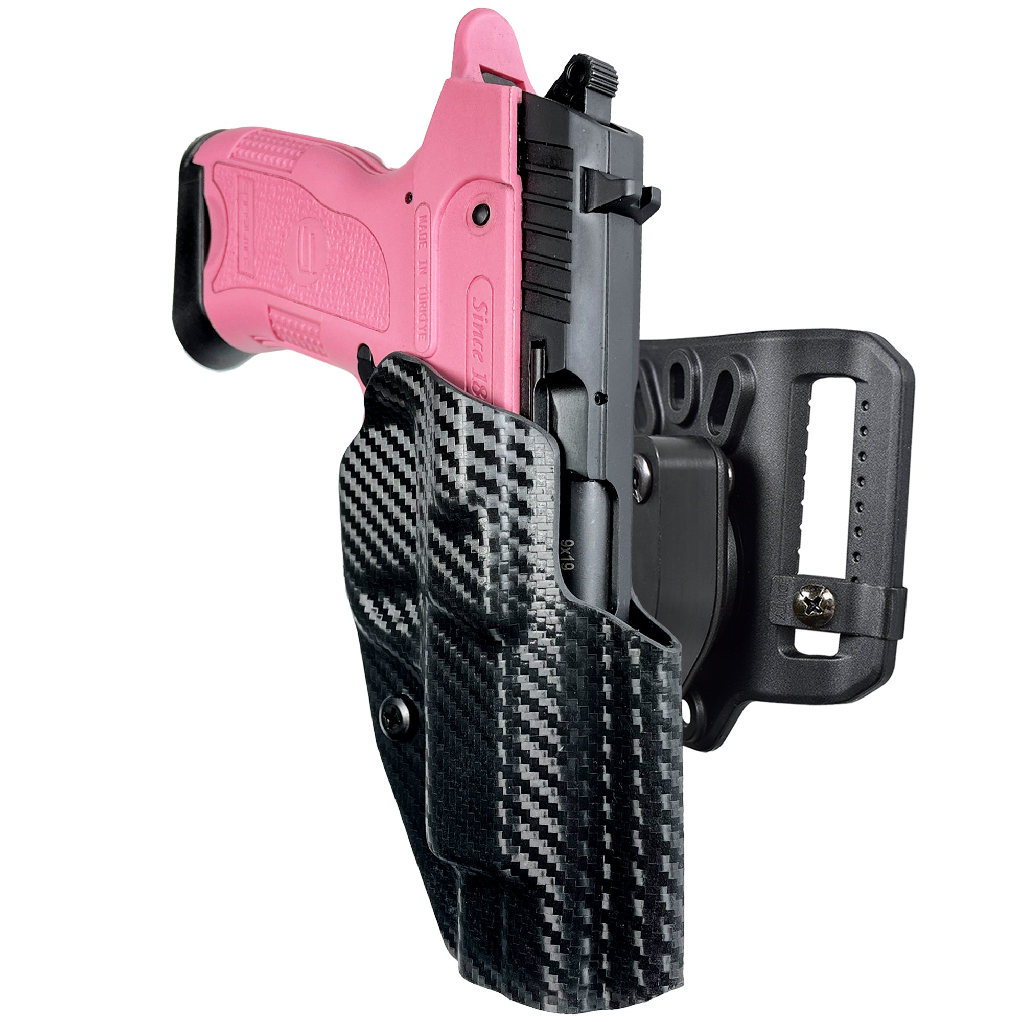 Quick Release Belt Loop Holster in Carbon Fiber