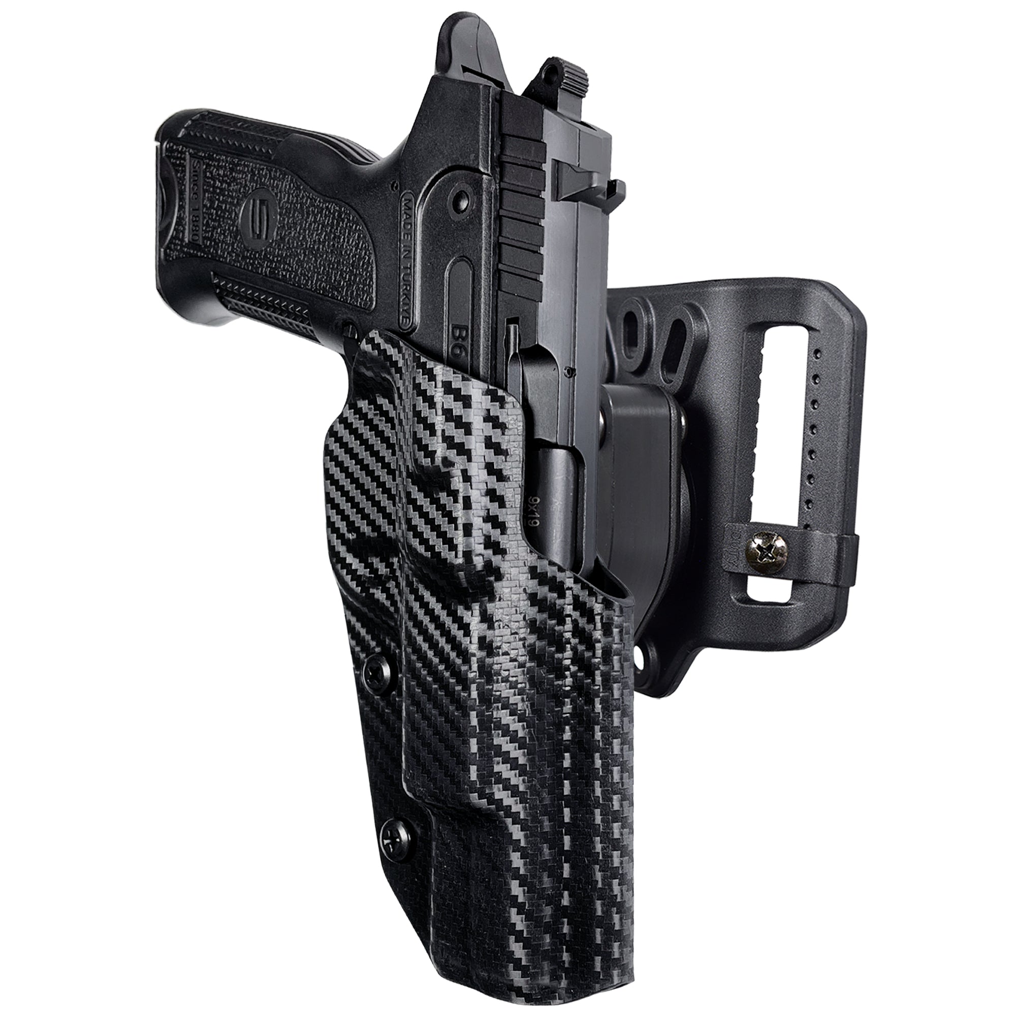 Quick Release Belt Loop Holster in Carbon Fiber