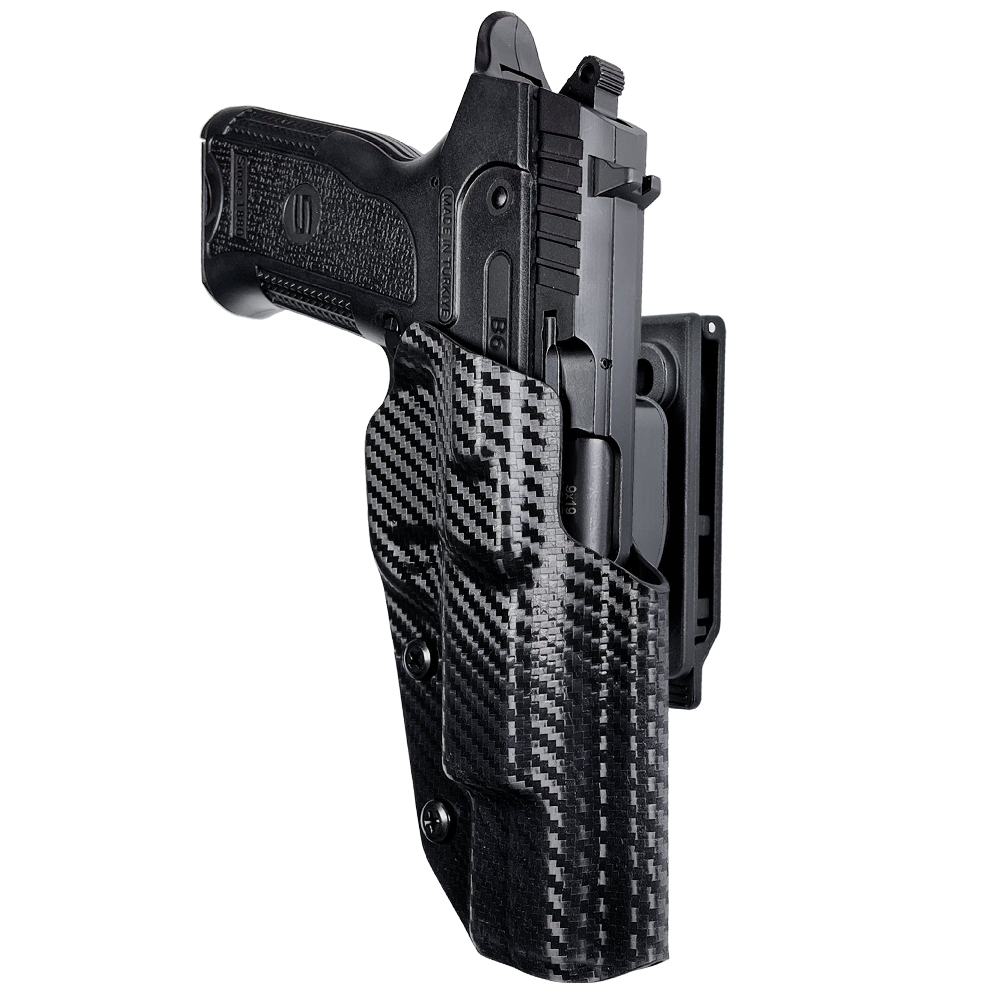 OWB Quick Release IDPA Holster in Carbon Fiber