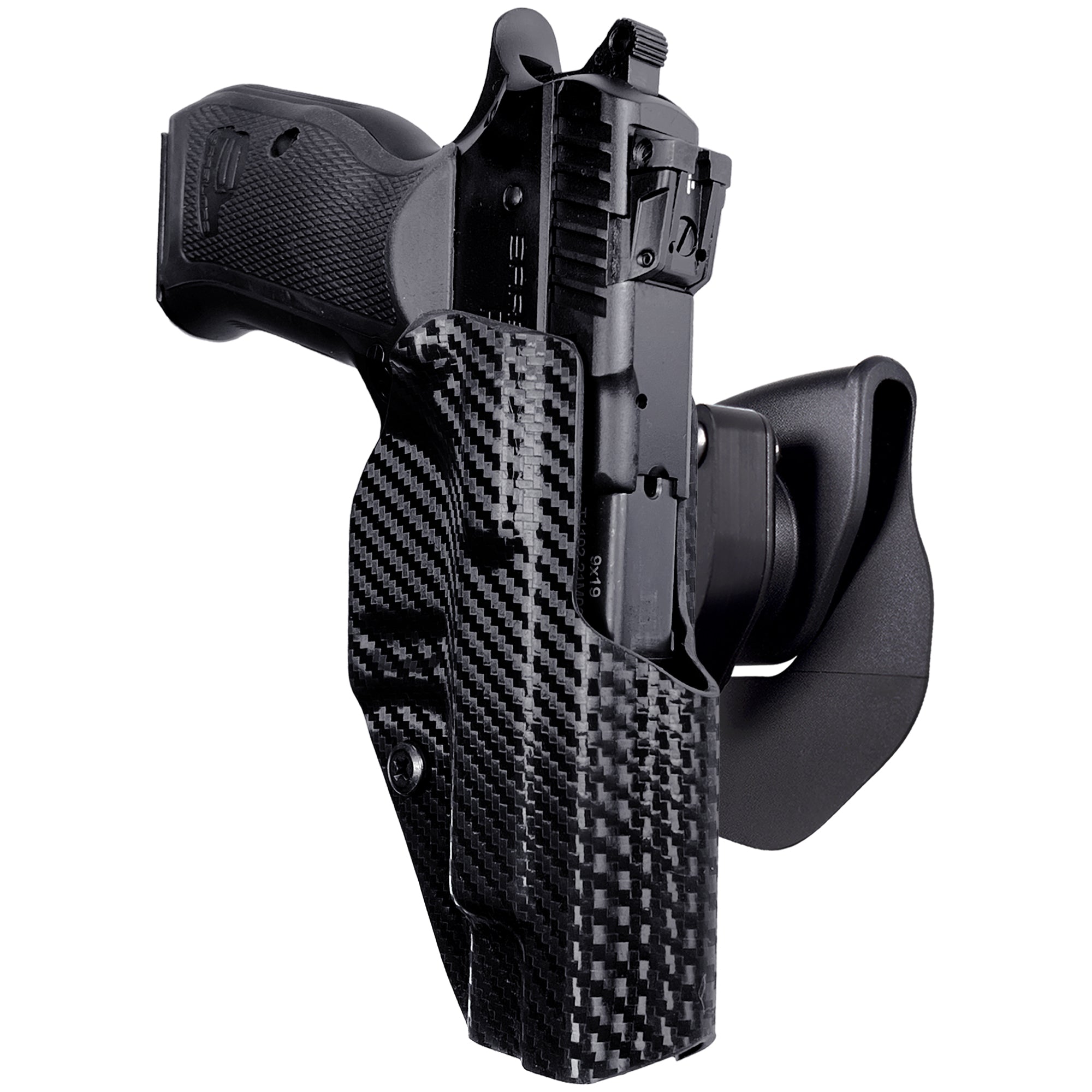 OWB Quick Release Paddle Holster in Carbon Fiber