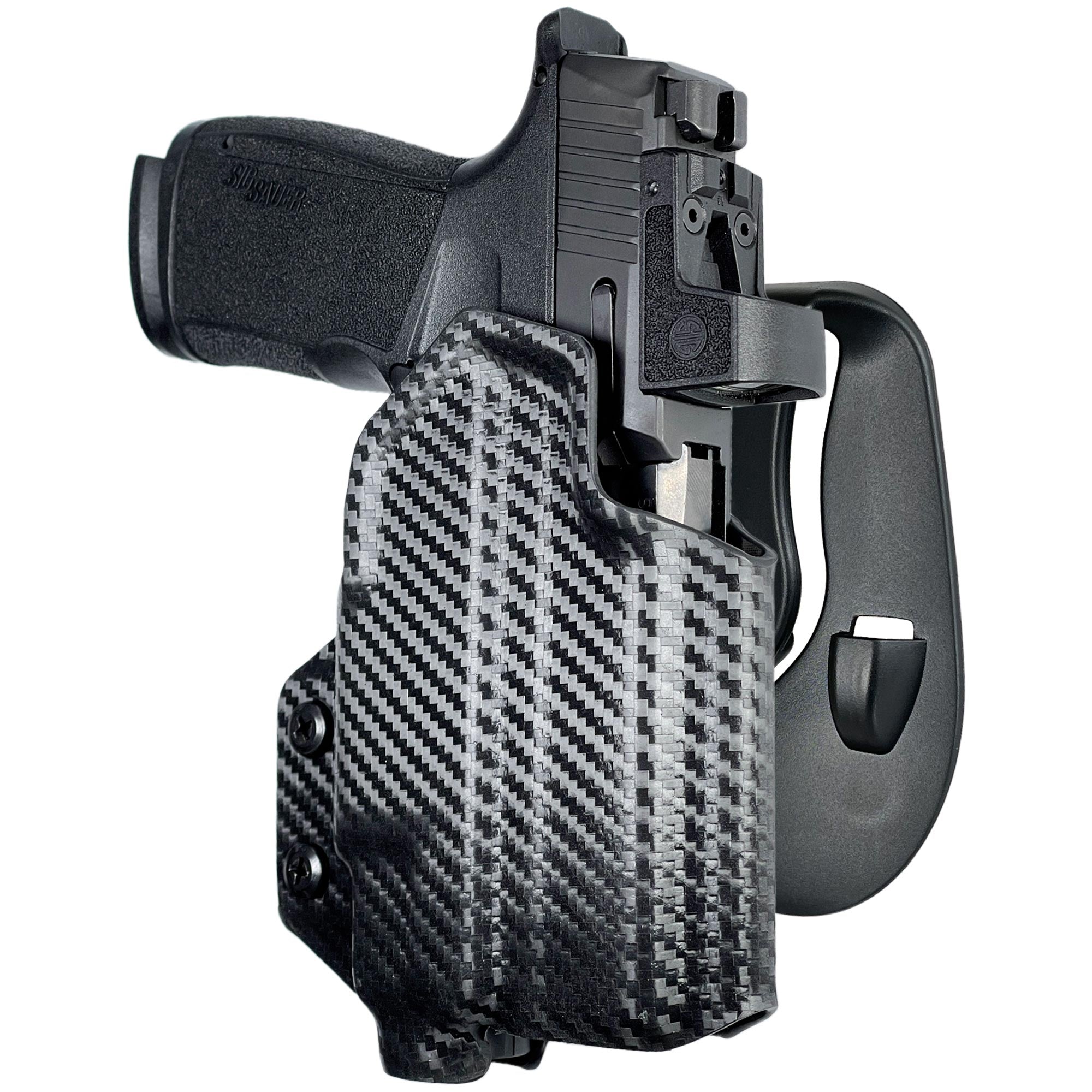 Sig Sauer P365 X-MACRO w/ Streamlight TLR-7A, TLR-8AG OWB Paddle Holster