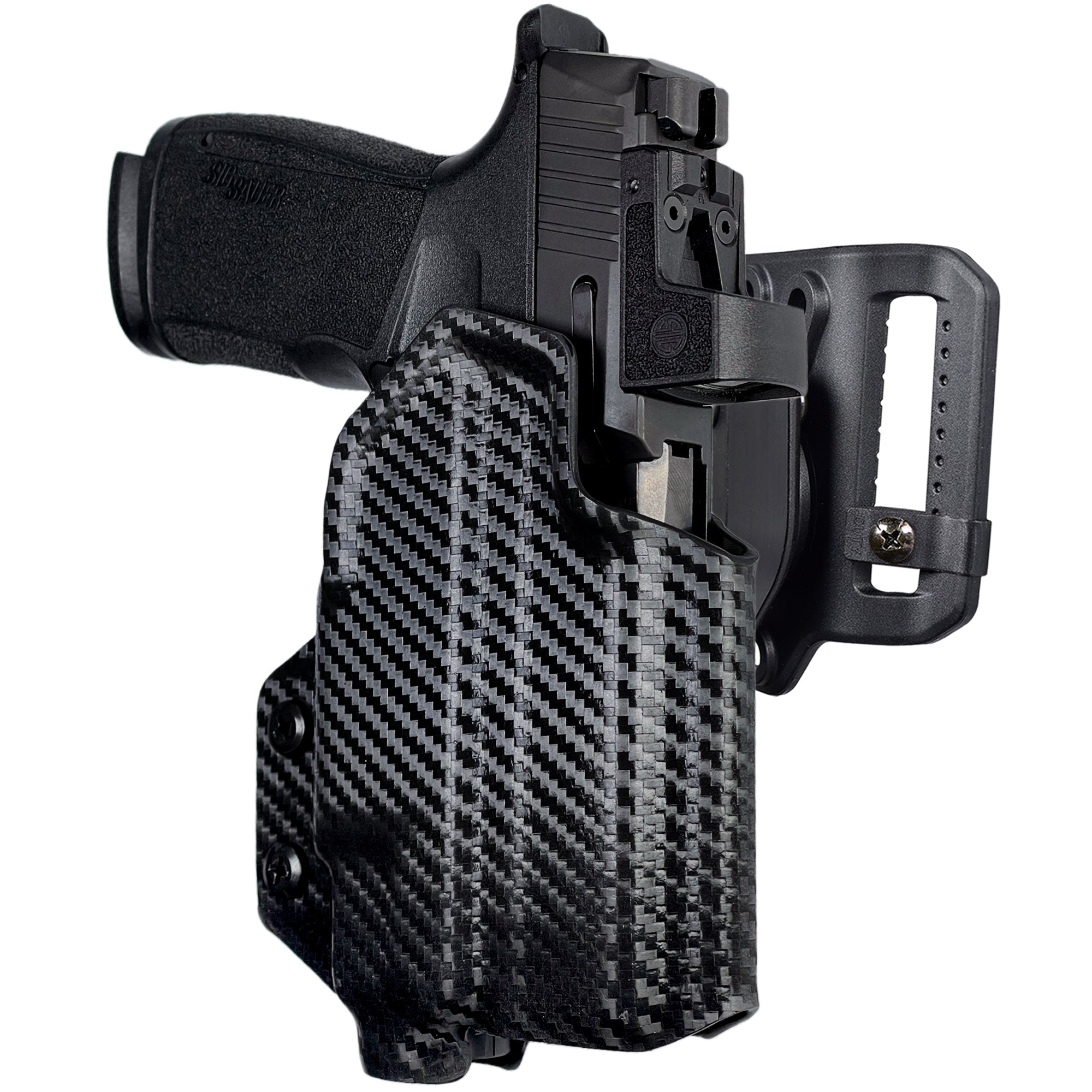 Quick Release Belt Loop Holster in Carbon Fiber