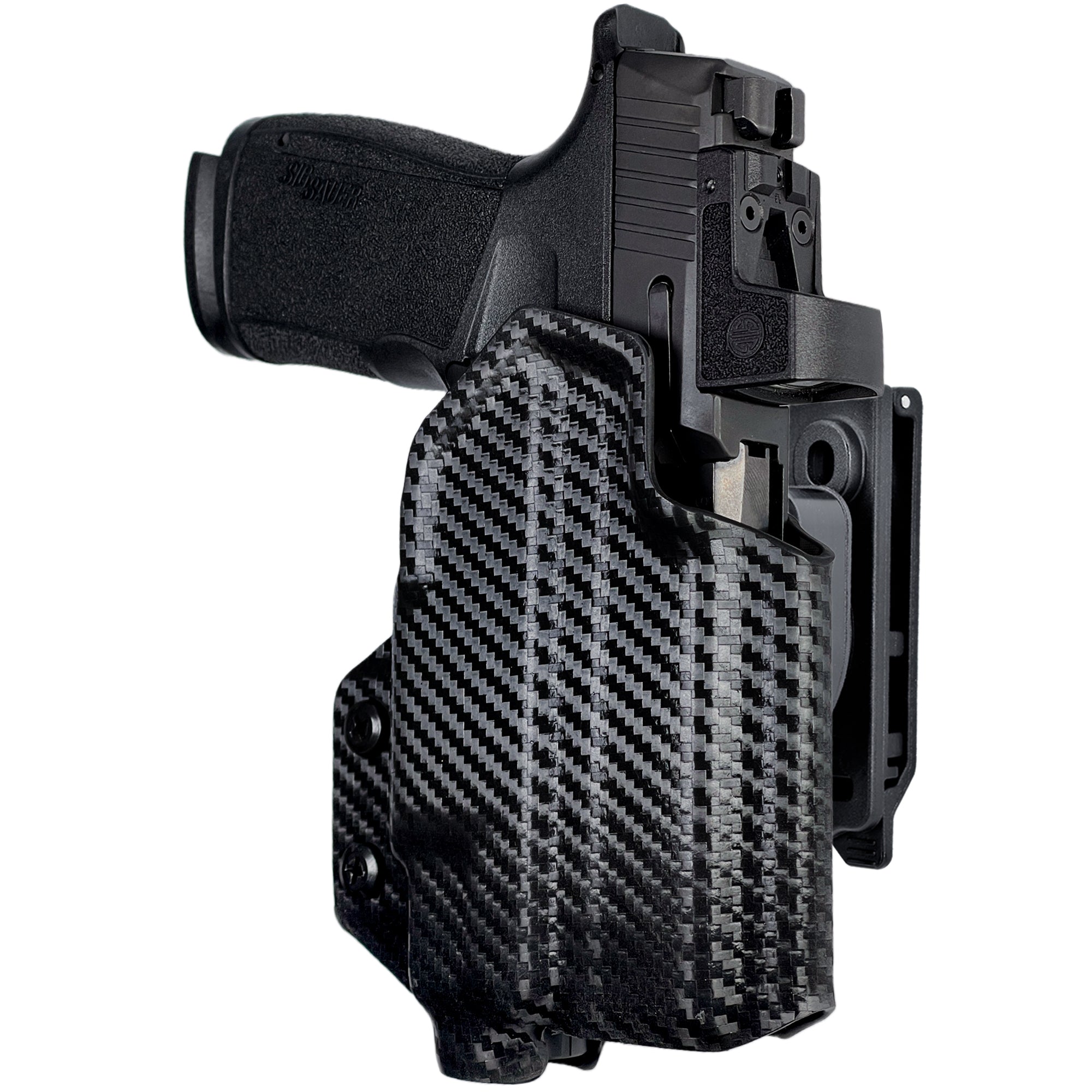 OWB Quick Release IDPA Holster in Carbon Fiber