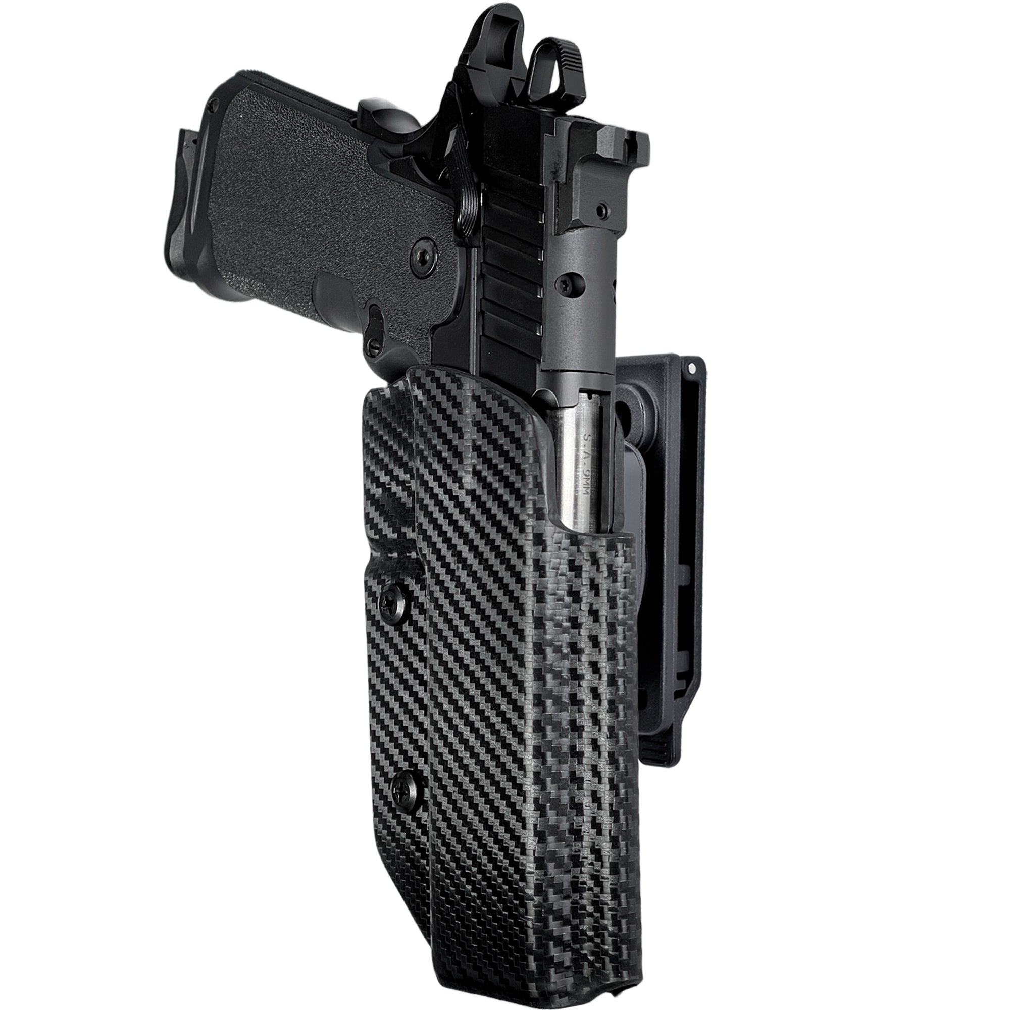 OWB Quick Release IDPA Holster in Carbon Fiber