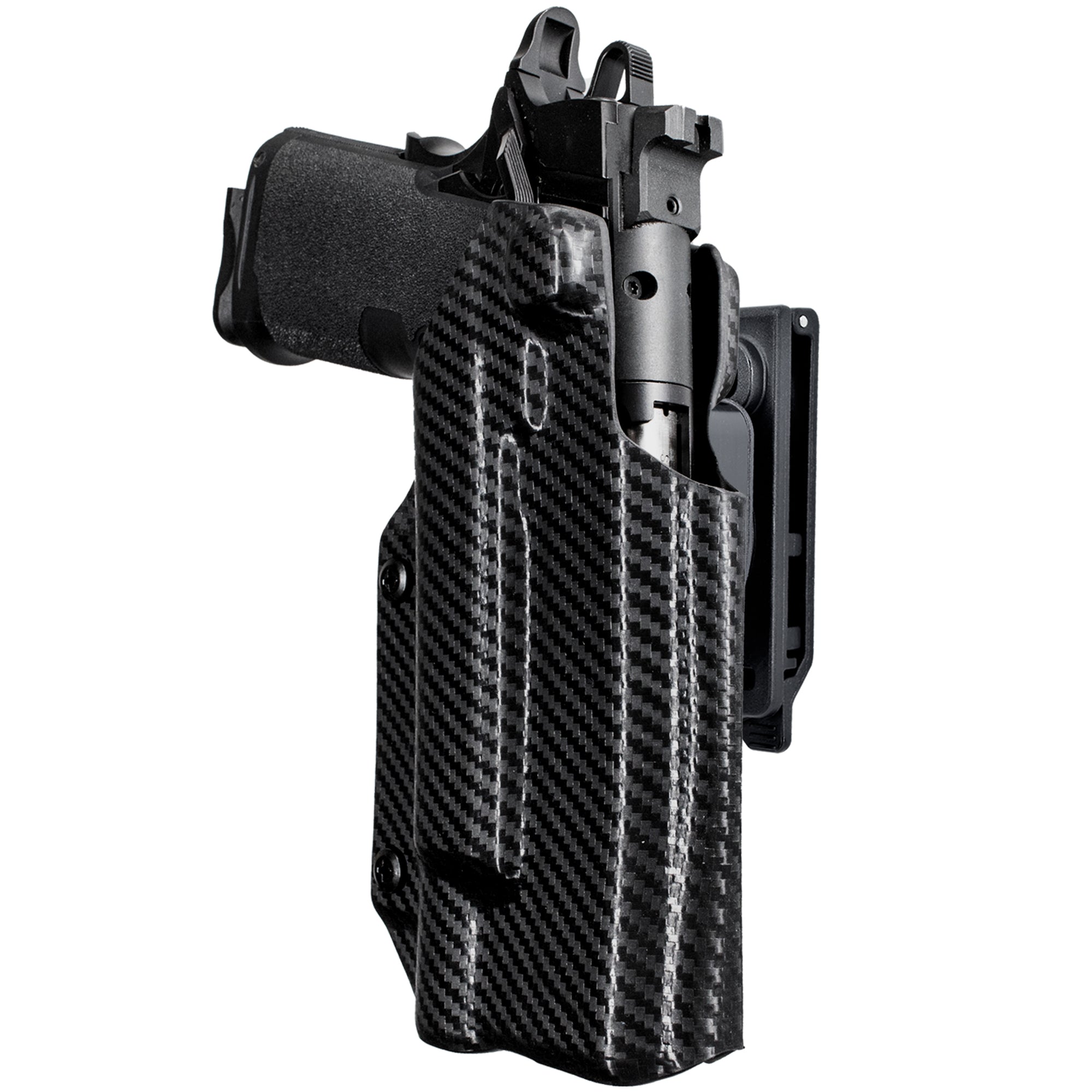 OWB Quick Release IDPA Holster in Carbon Fiber