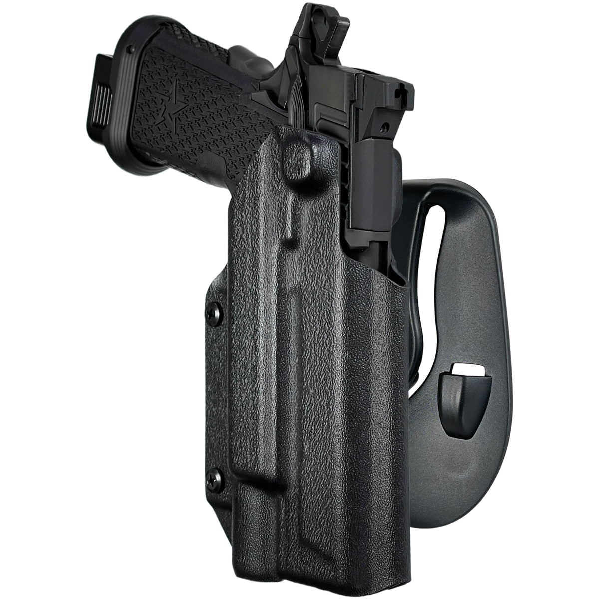 Black Scorpion OWB Paddle Holster – Fits Staccato XC W/ Surefire X300 – Right Hand, Kydex