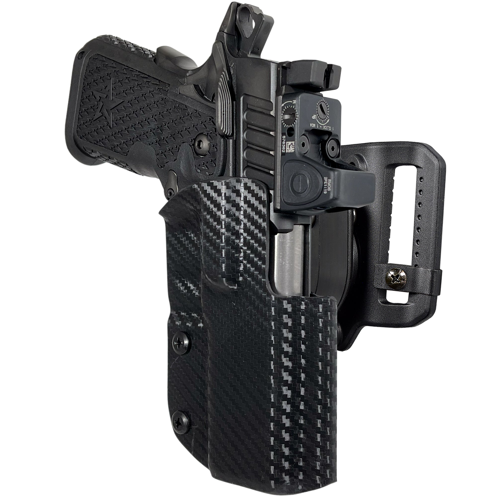 Quick Release Belt Loop Holster in Carbon Fiber