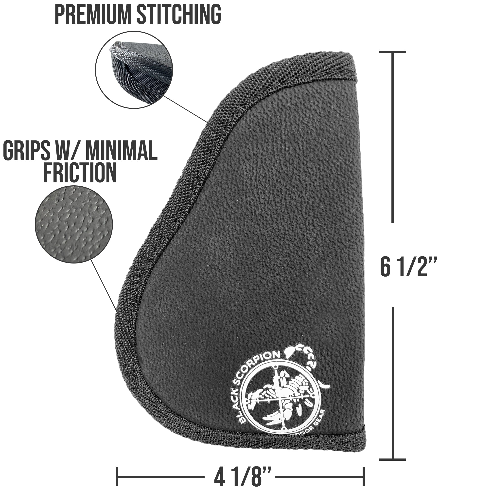 Body Grip Holster fits Small 9mm with Light/Laser Up to 3.3''
